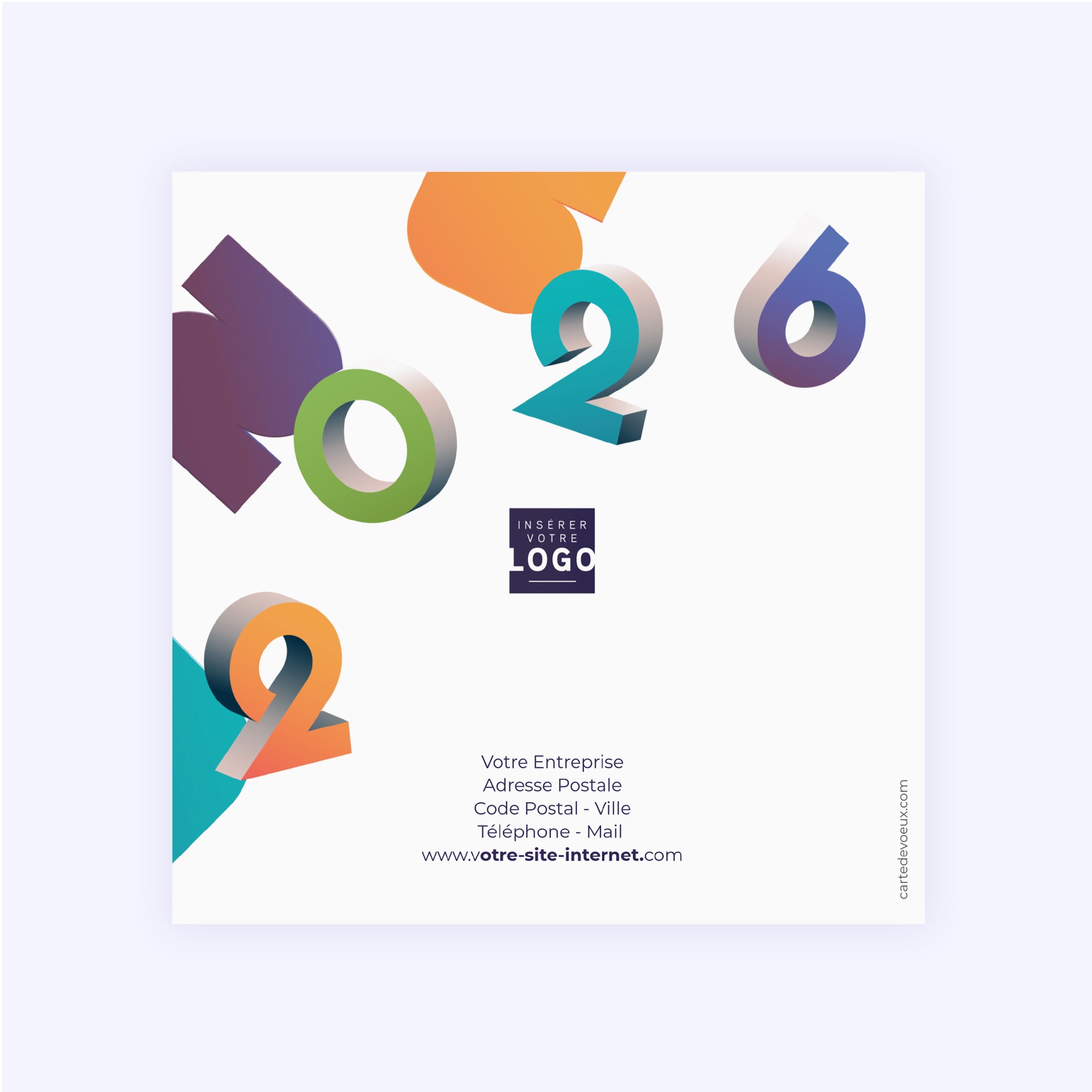 Impulsion | Vœux professionnels • Carte de voeux • Carré double photo N° 3