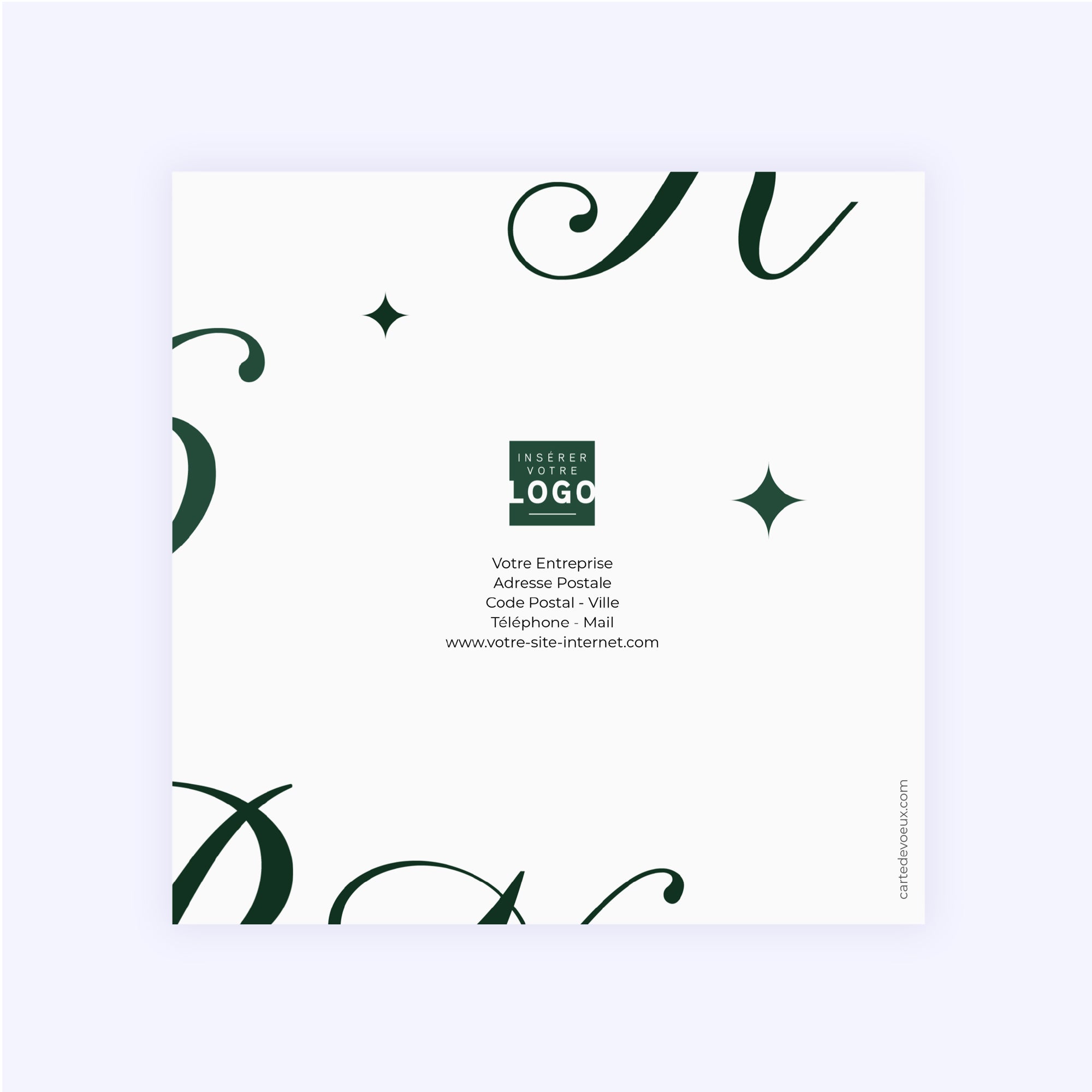 Multi typos vernis | Vœux professionnels • Carte de voeux • Carré double photo N° 3