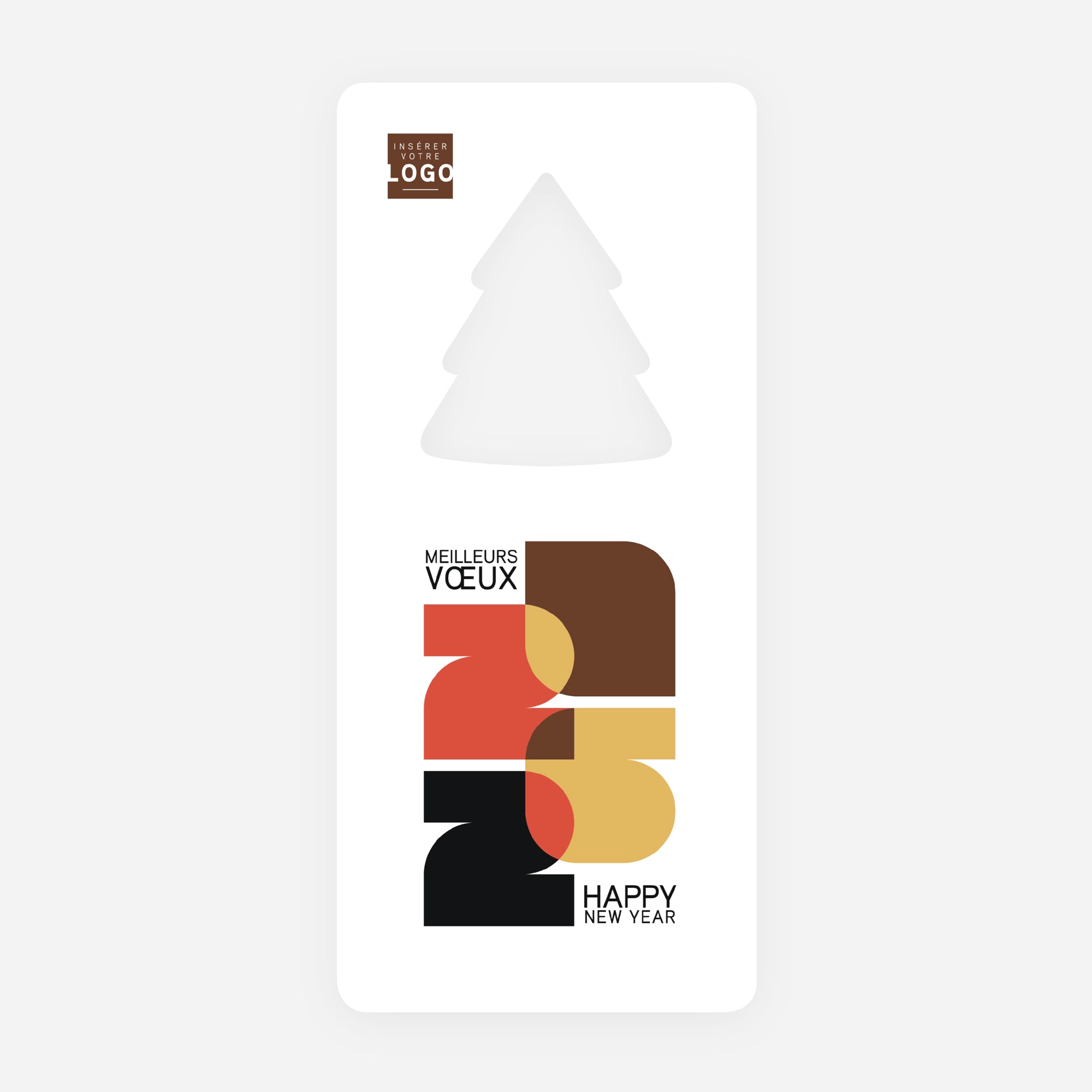 Superposition graphique | Vœux professionnels • Carte de voeux • Vertical sapin photo N° 1