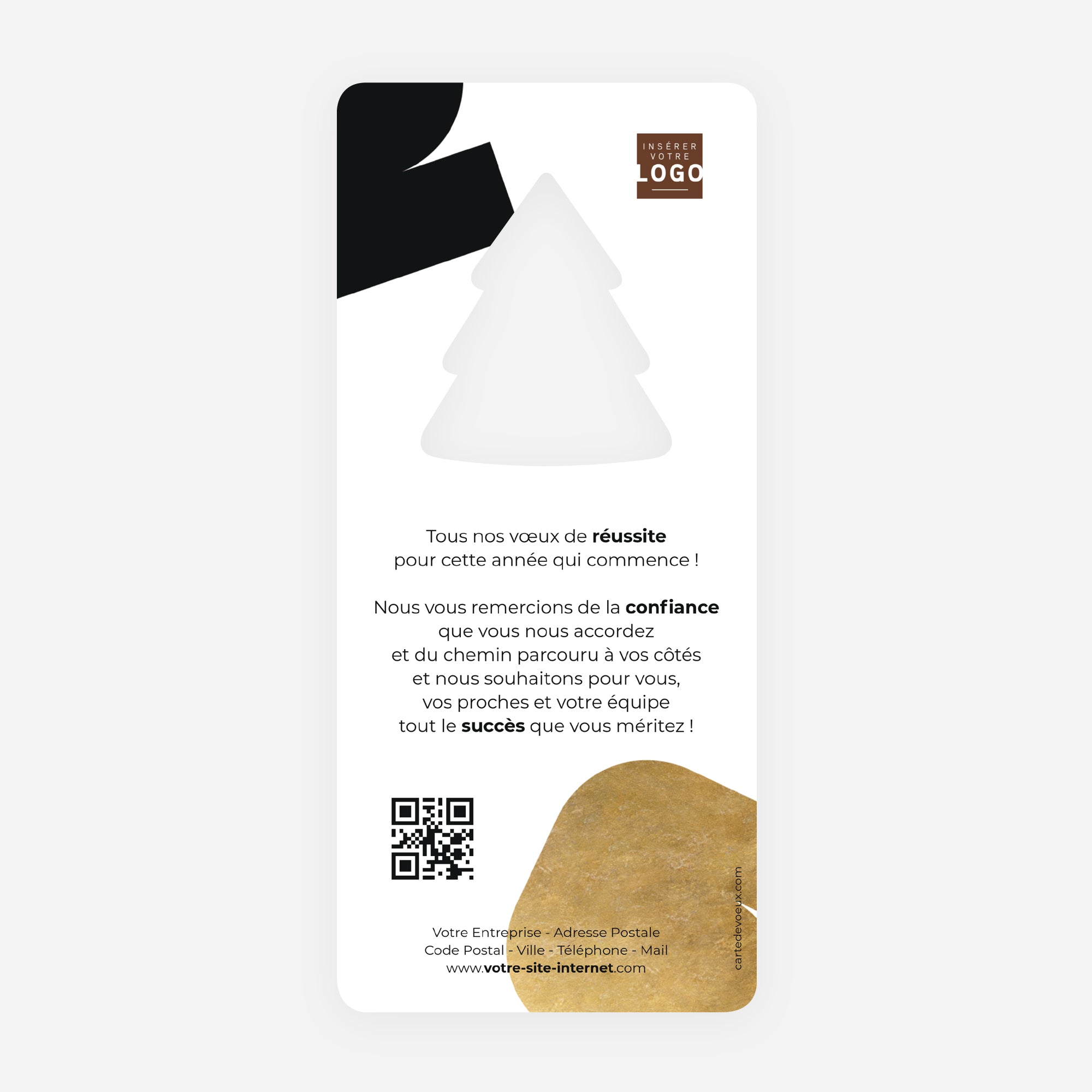 Superposition graphique | Vœux professionnels • Carte de voeux • Vertical sapin photo N° 2