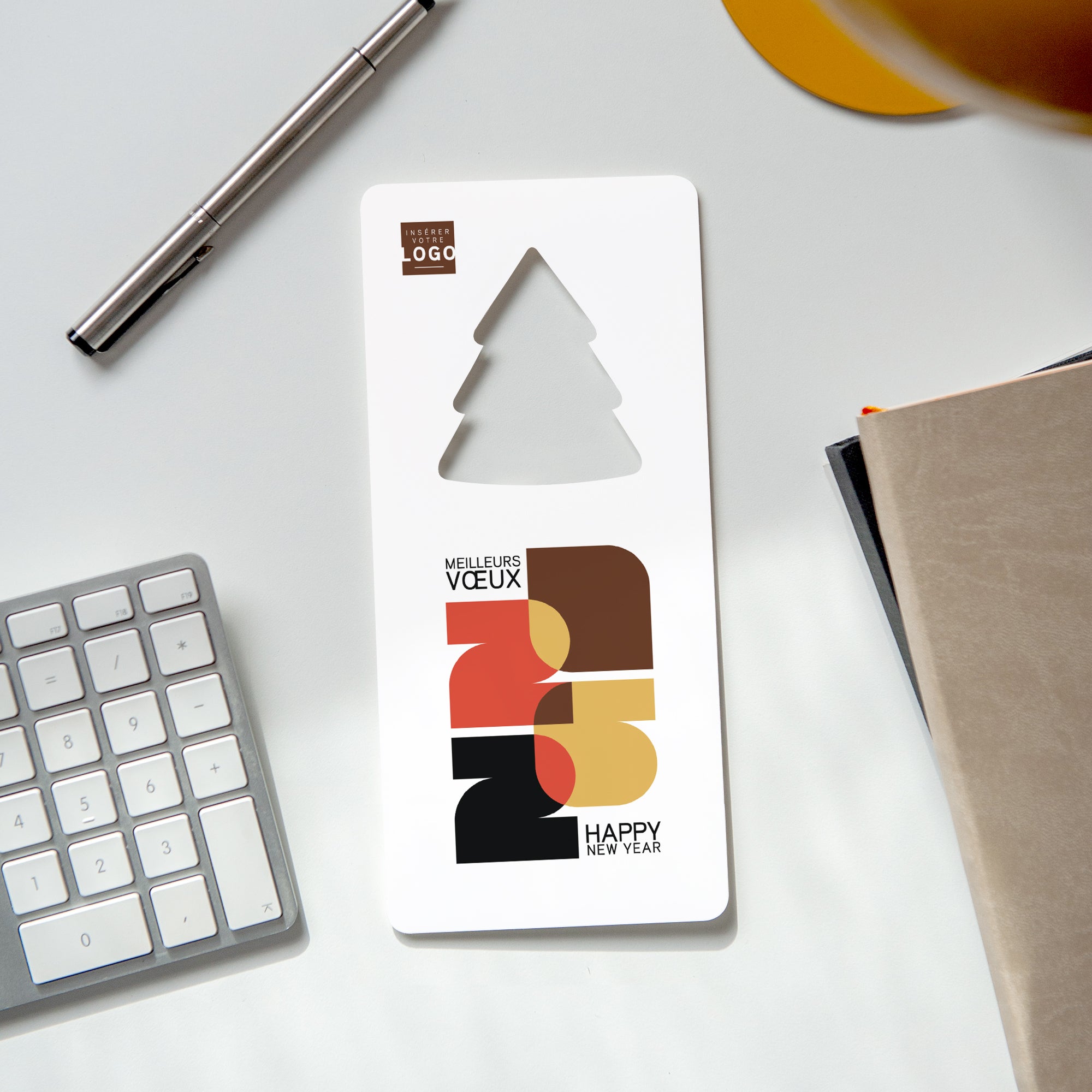 Superposition graphique | Vœux professionnels • Carte de voeux • Vertical sapin photo N° 4