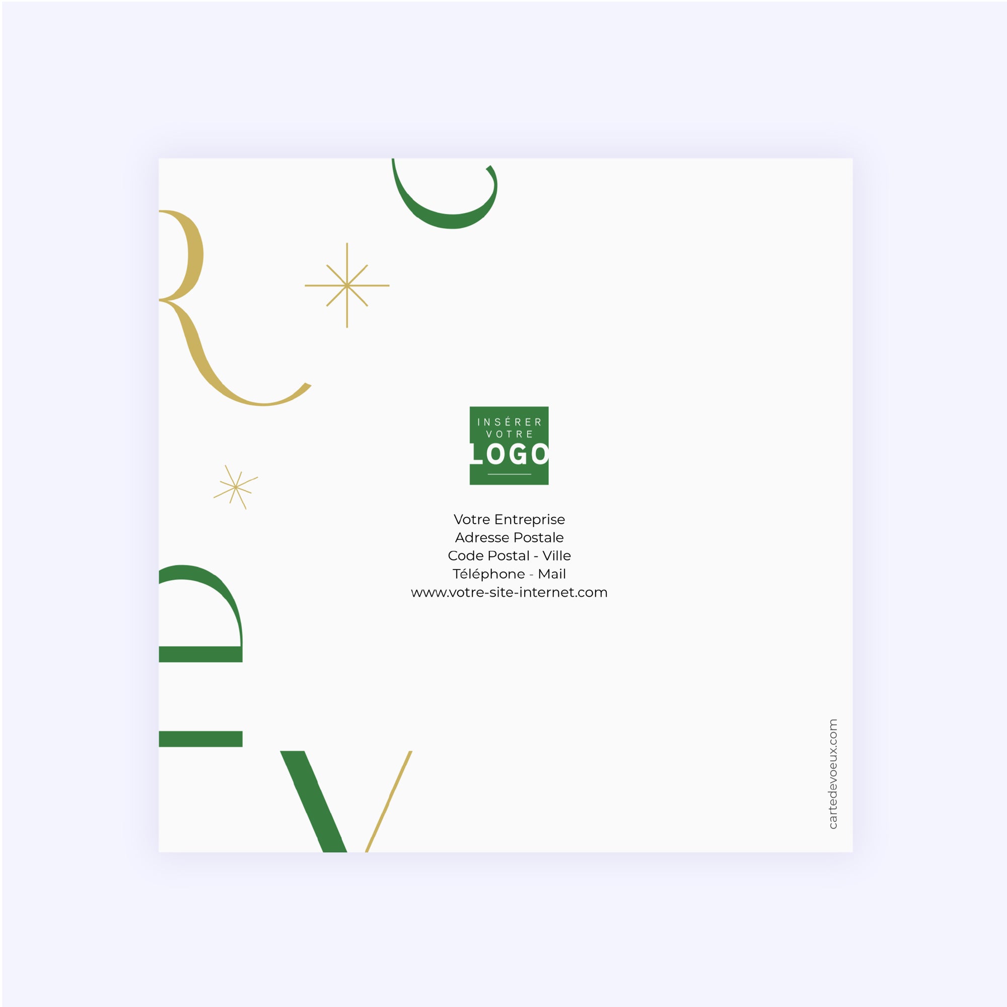 The Golden Type | Vœux professionnels • Carte de voeux • Carré double photo N° 3