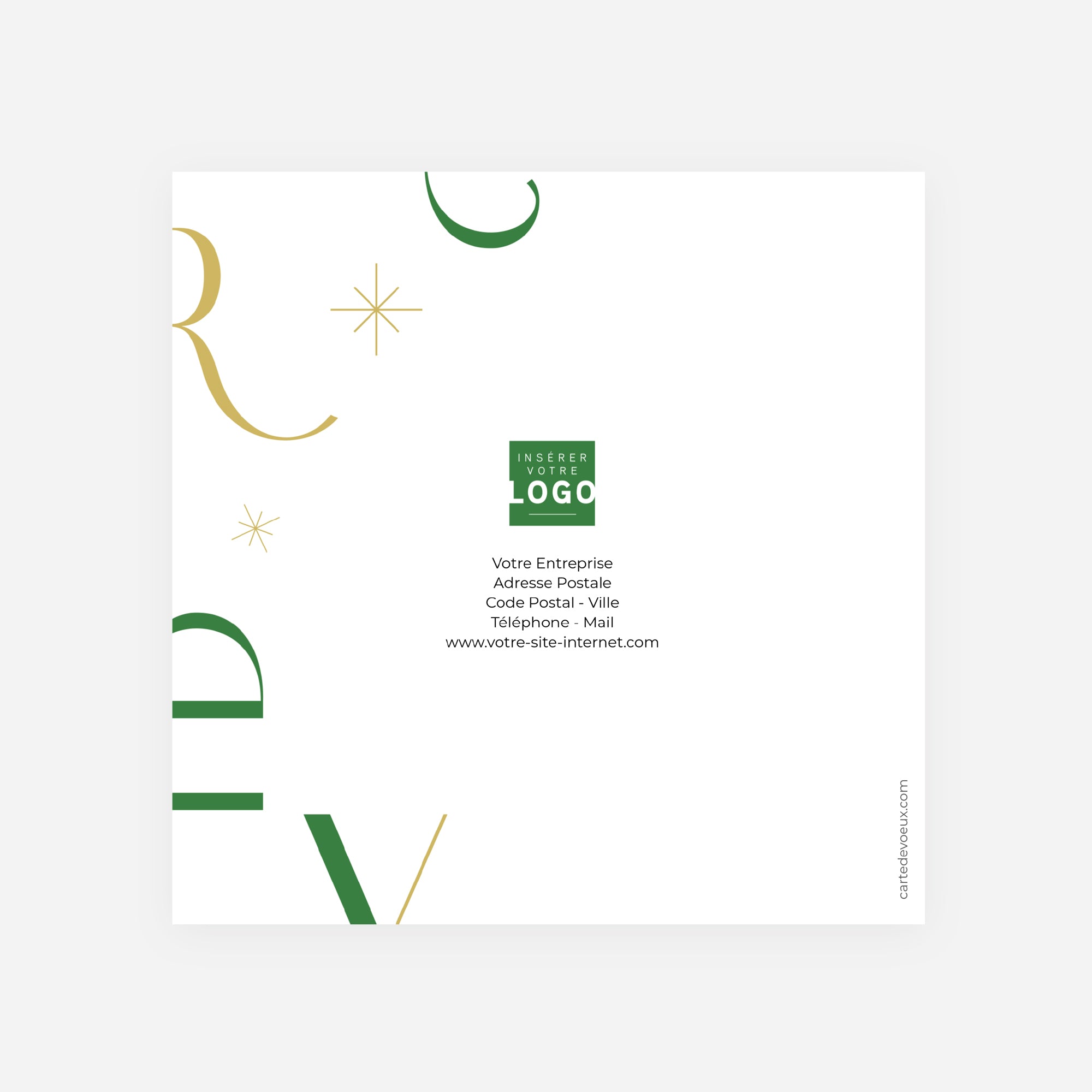The Golden Type | Vœux professionnels • Carte de voeux • Carré double photo N° 3