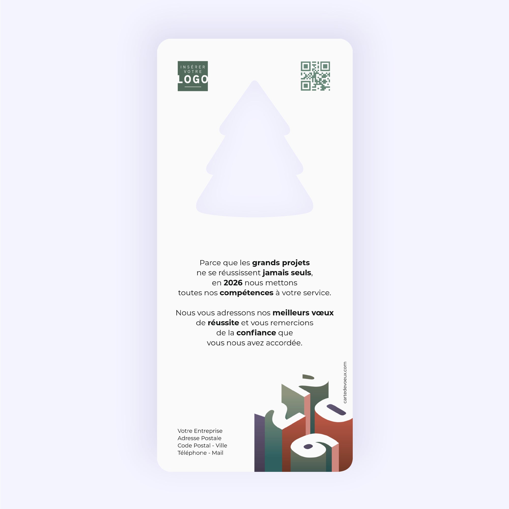 Focus sur Demain | Vœux professionnels • Carte de voeux • Vertical sapin photo N° 2