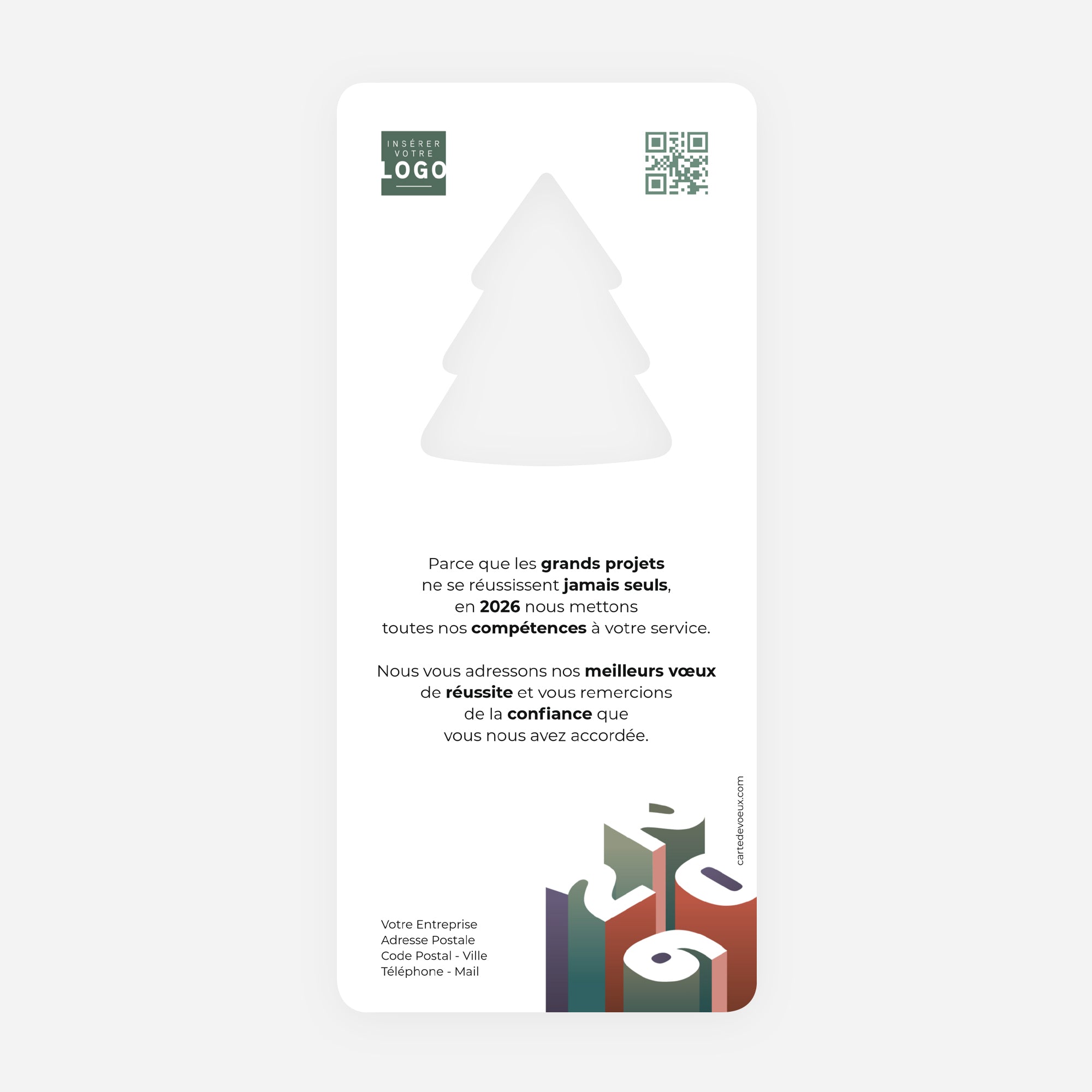 Focus sur Demain | Vœux professionnels • Carte de voeux • Vertical sapin photo N° 2