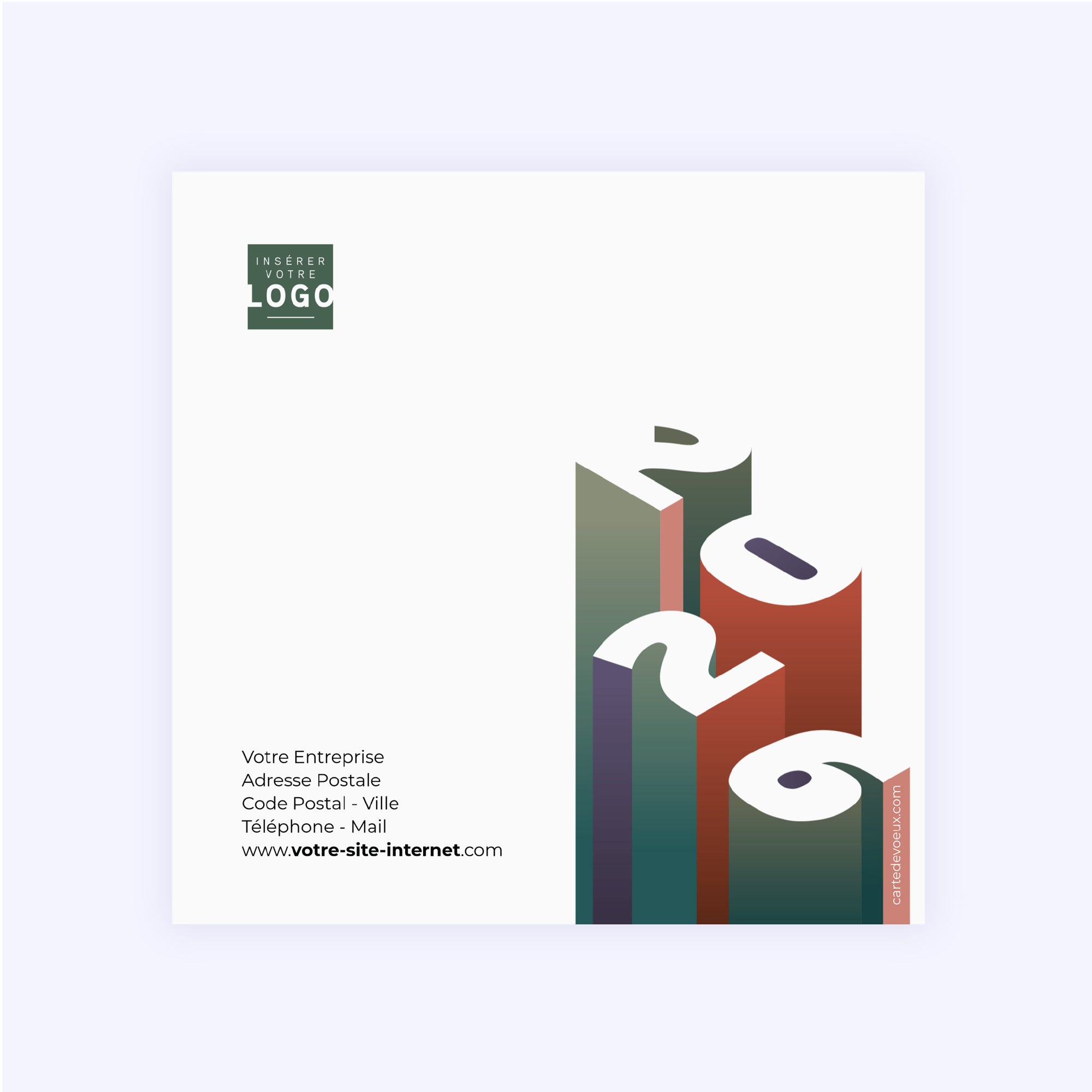 Focus sur Demain | Vœux professionnels • Carte de voeux • Carré double photo N° 3