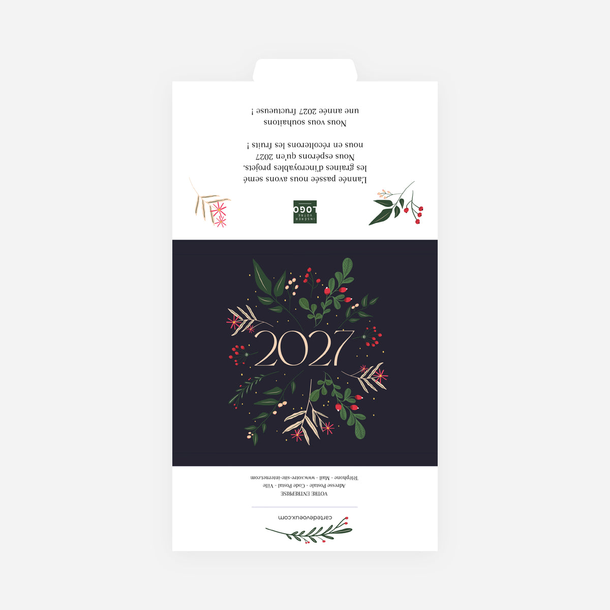 Brindilles de Noël | Vœux professionnels • Boite chocolat personnalisée • Chocolats Maxim's photo N° 3