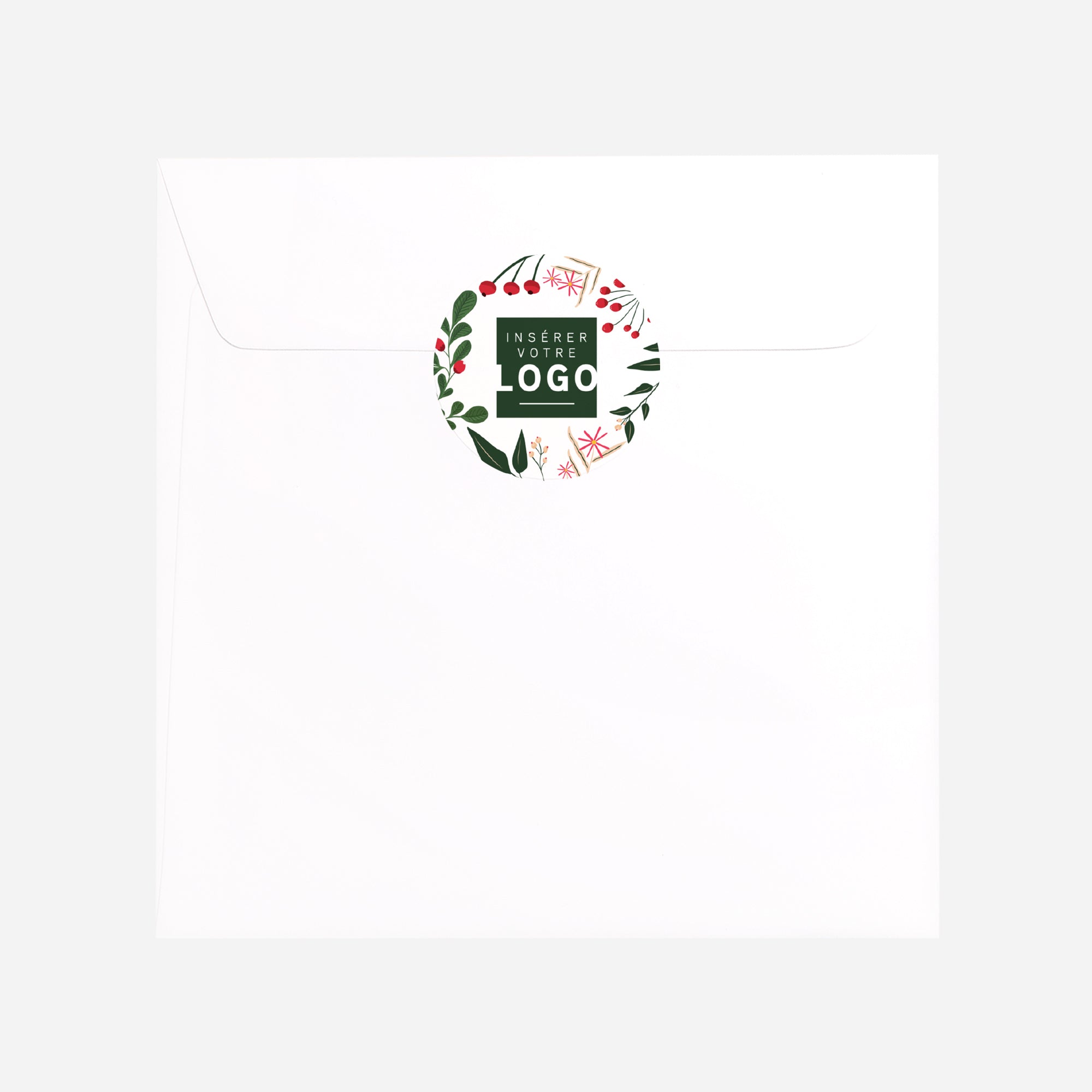 Brindilles de Noël | Vœux professionnels • Sticker • Rond photo N° 3