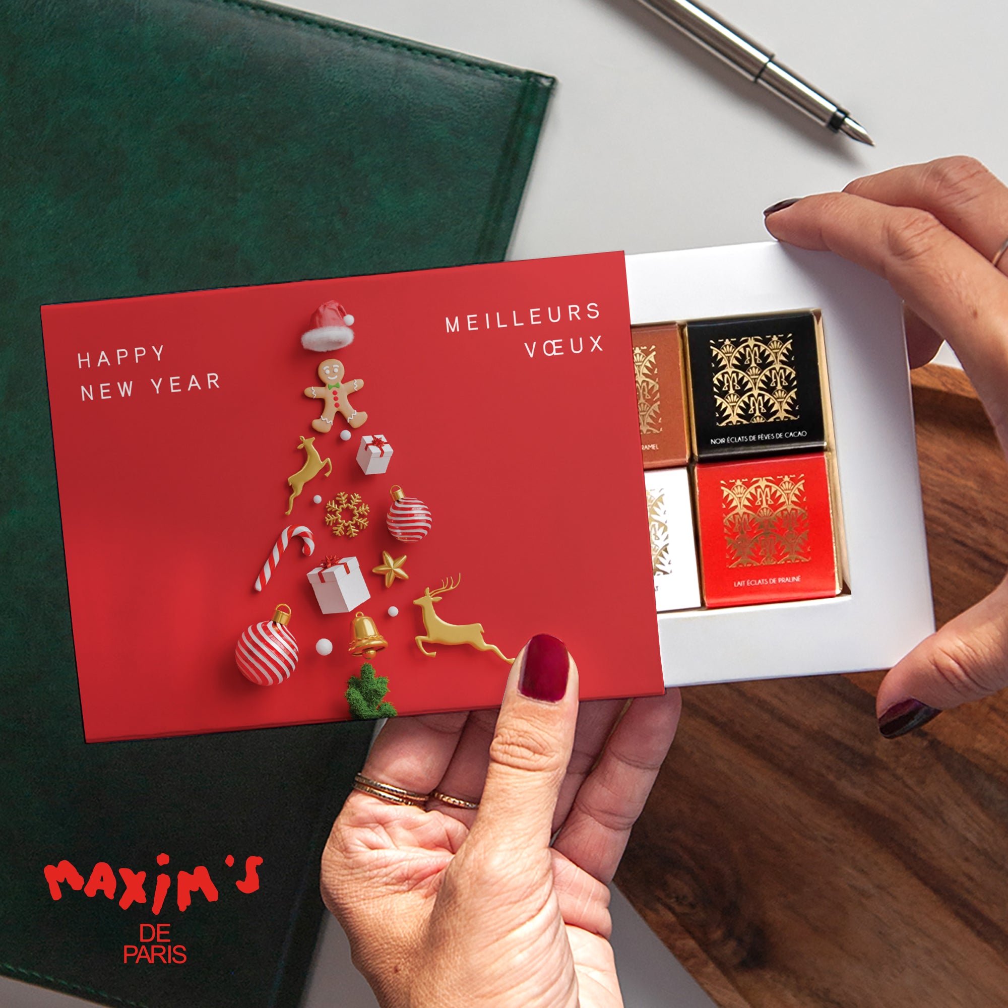 L’Esprit des Fêtes | Vœux professionnels • Boite chocolat personnalisée • Maxim's de Paris photo N° 1