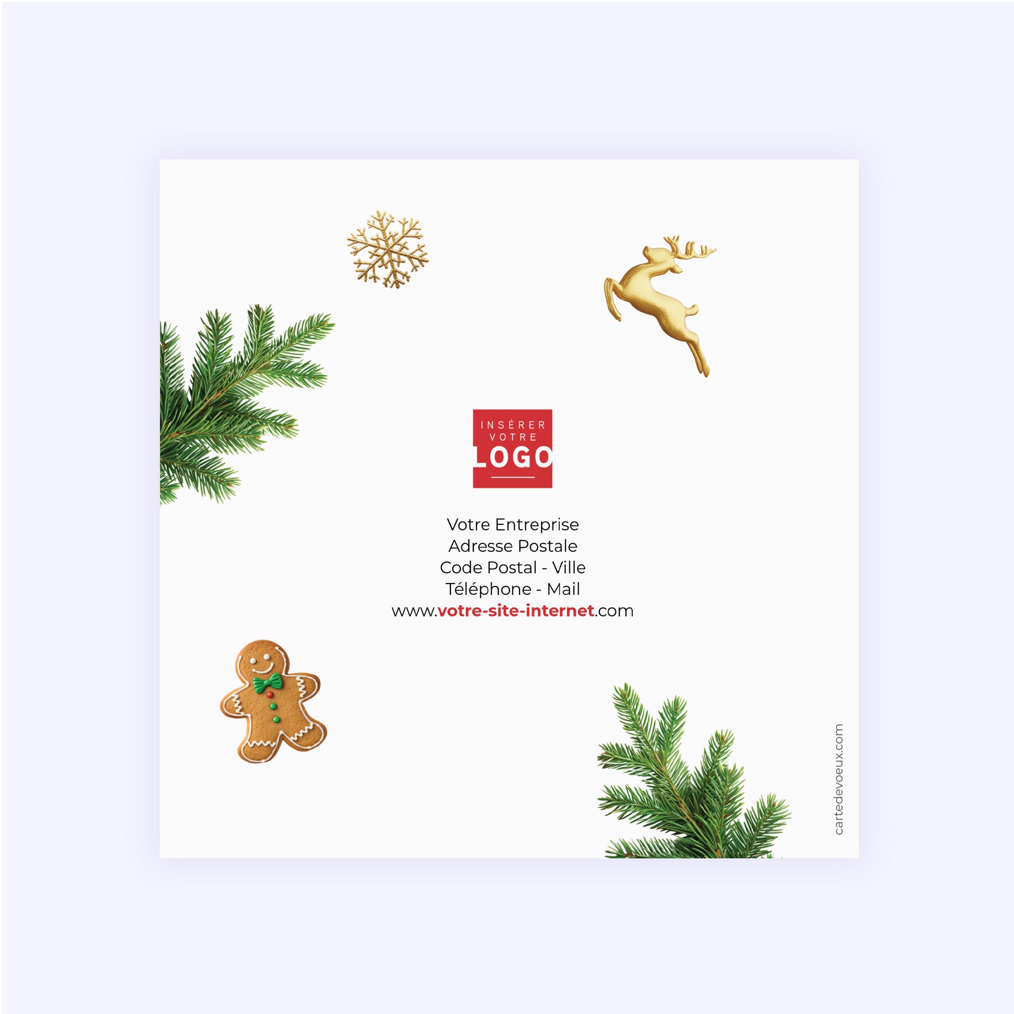 L’Esprit des Fêtes | Vœux professionnels • Carte de voeux • Carré double photo N° 3