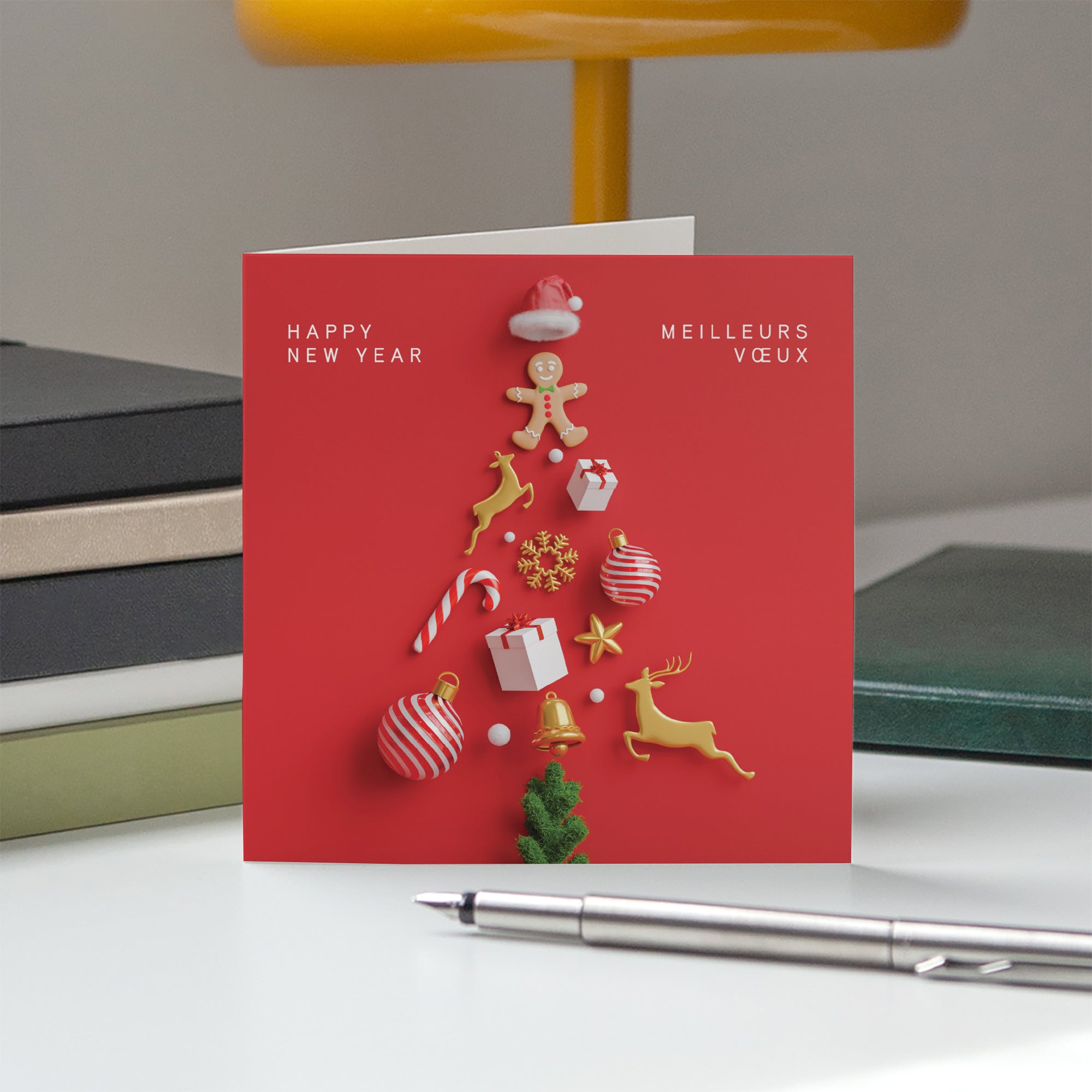 L’Esprit des Fêtes | Vœux professionnels • Carte de voeux • Carré double photo N° 5