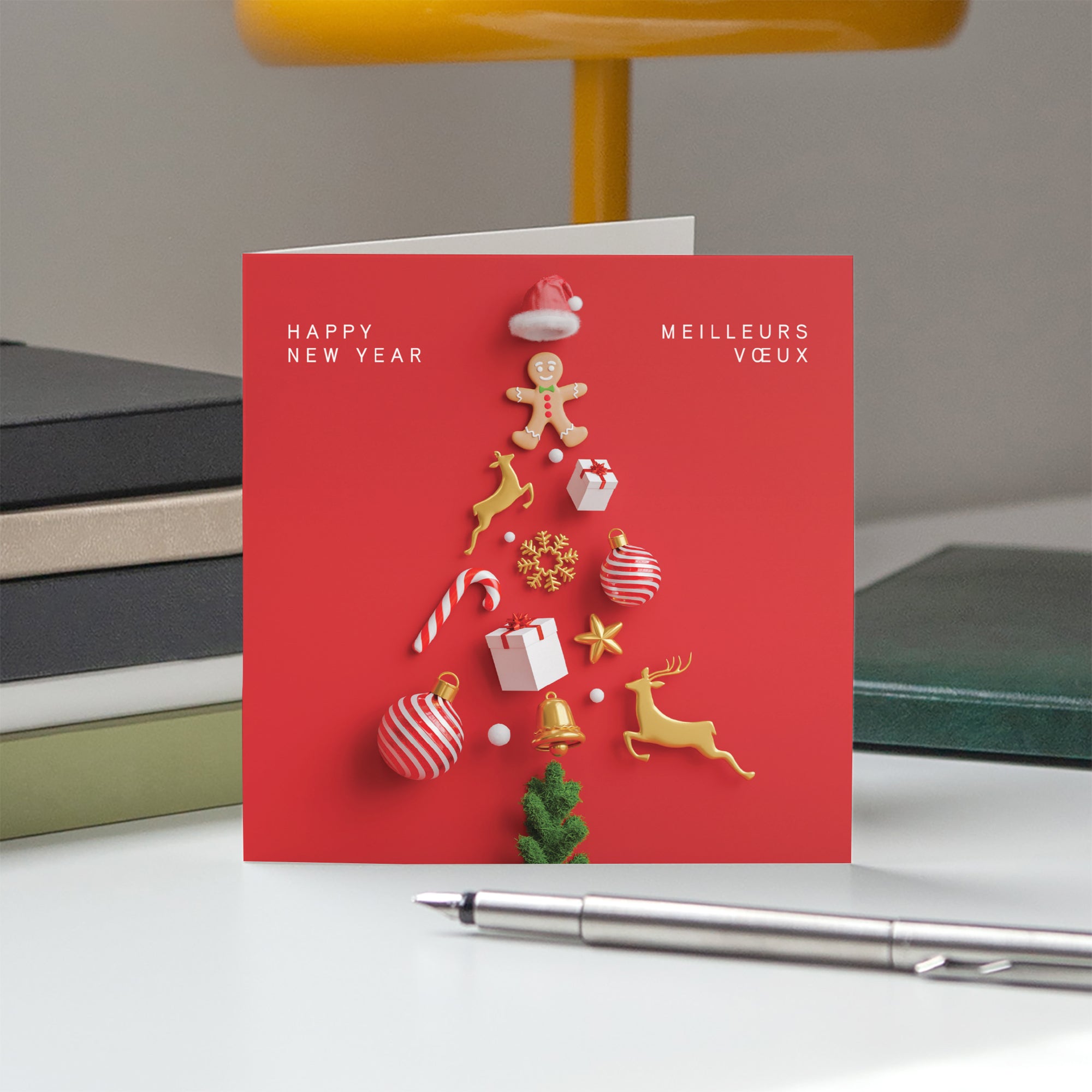 L’Esprit des Fêtes | Vœux professionnels • Carte de voeux • Carré double photo N° 5