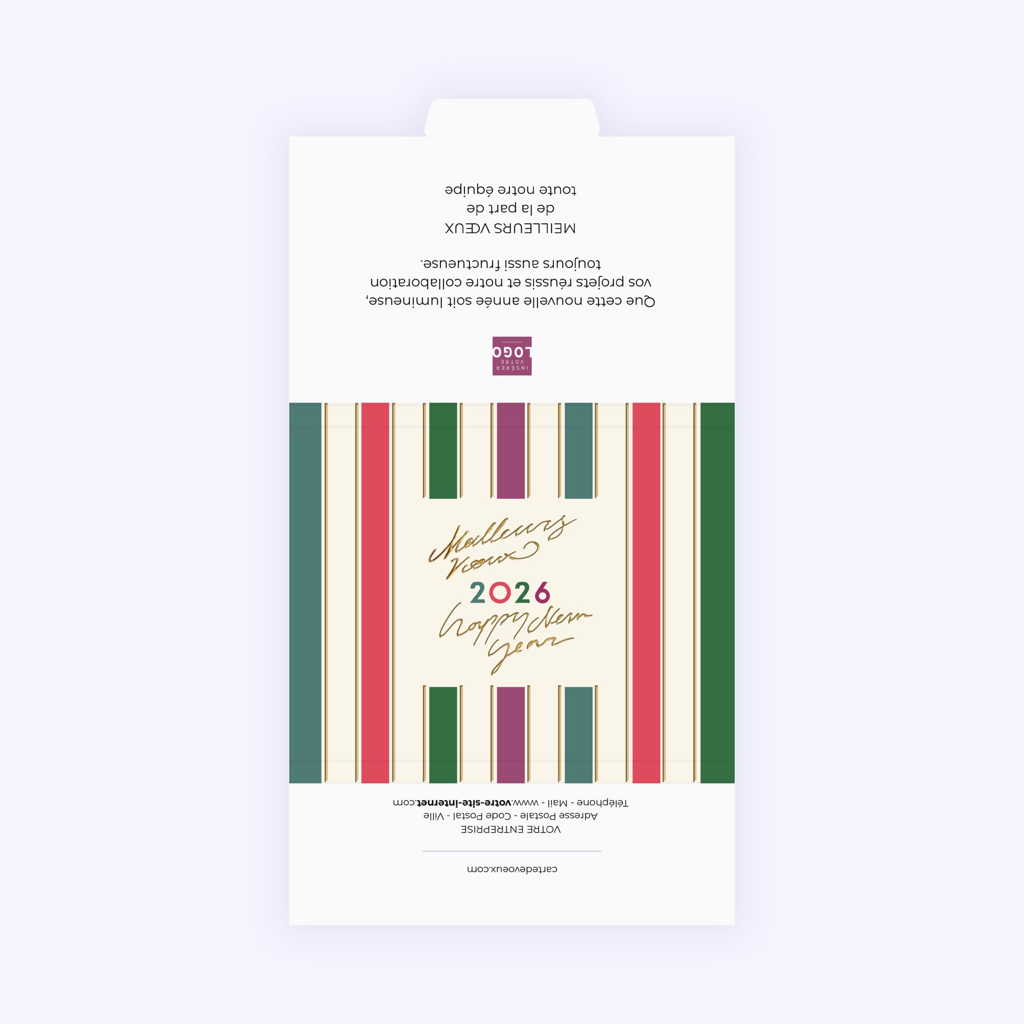 Rayures d’Hiver | Vœux professionnels • Boite chocolat personnalisée • Maxim's de Paris photo N° 3