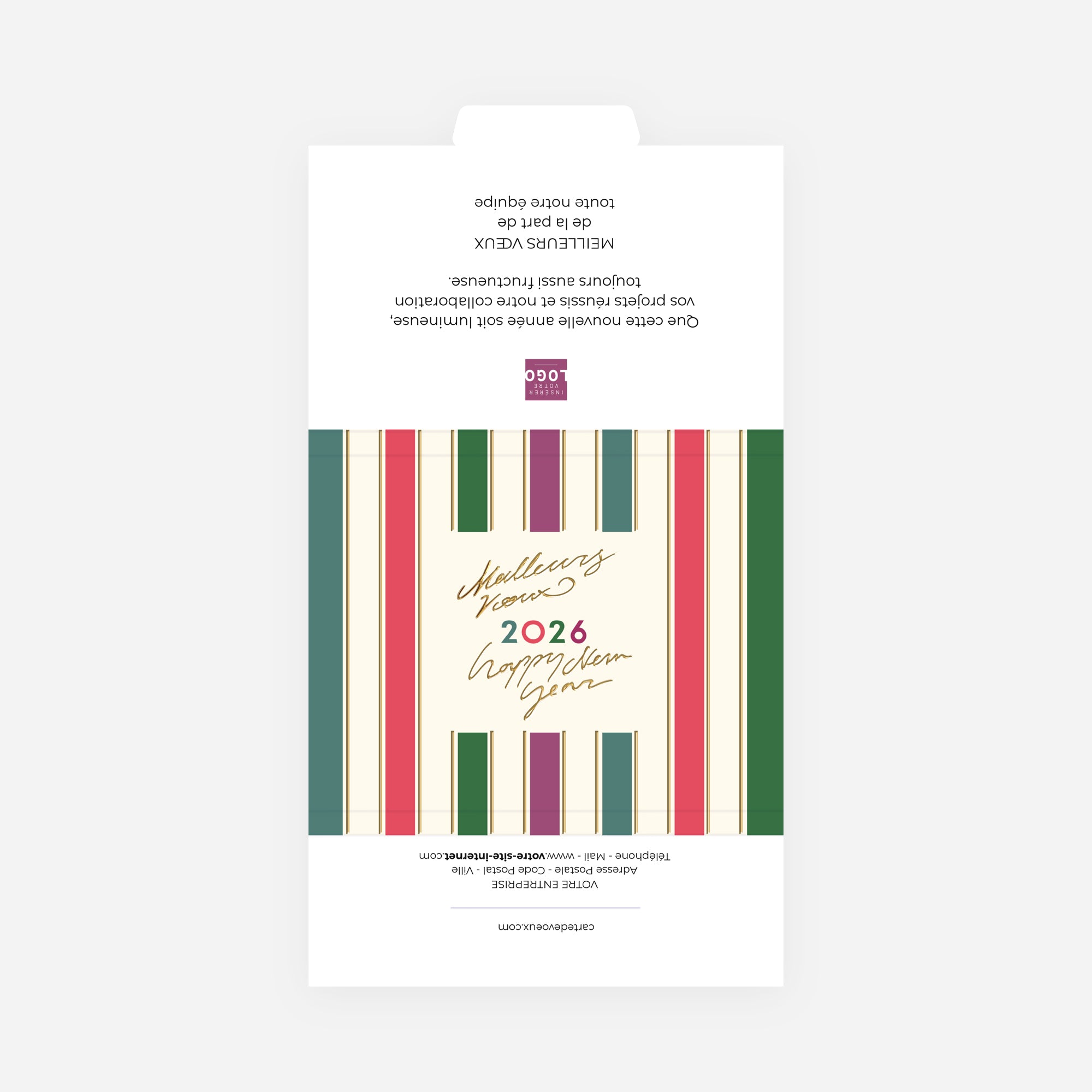 Rayures d’Hiver | Vœux professionnels • Boite chocolat personnalisée • Maxim's de Paris photo N° 3