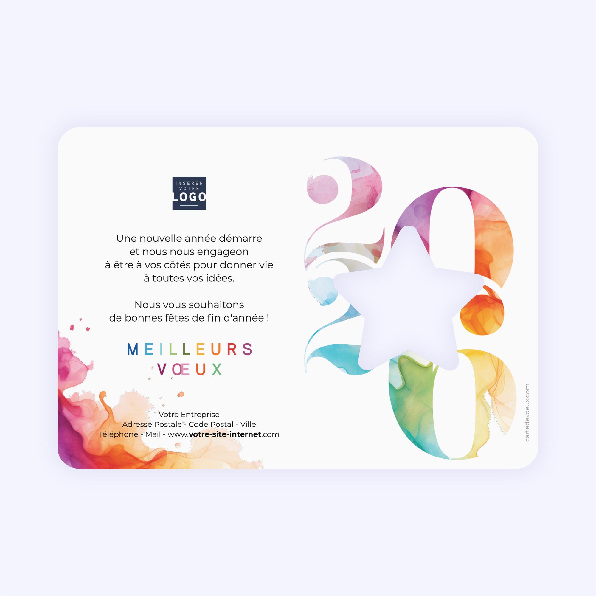 Palette de Joie | Vœux professionnels • Carte de voeux • Horizontal étoile photo N° 2