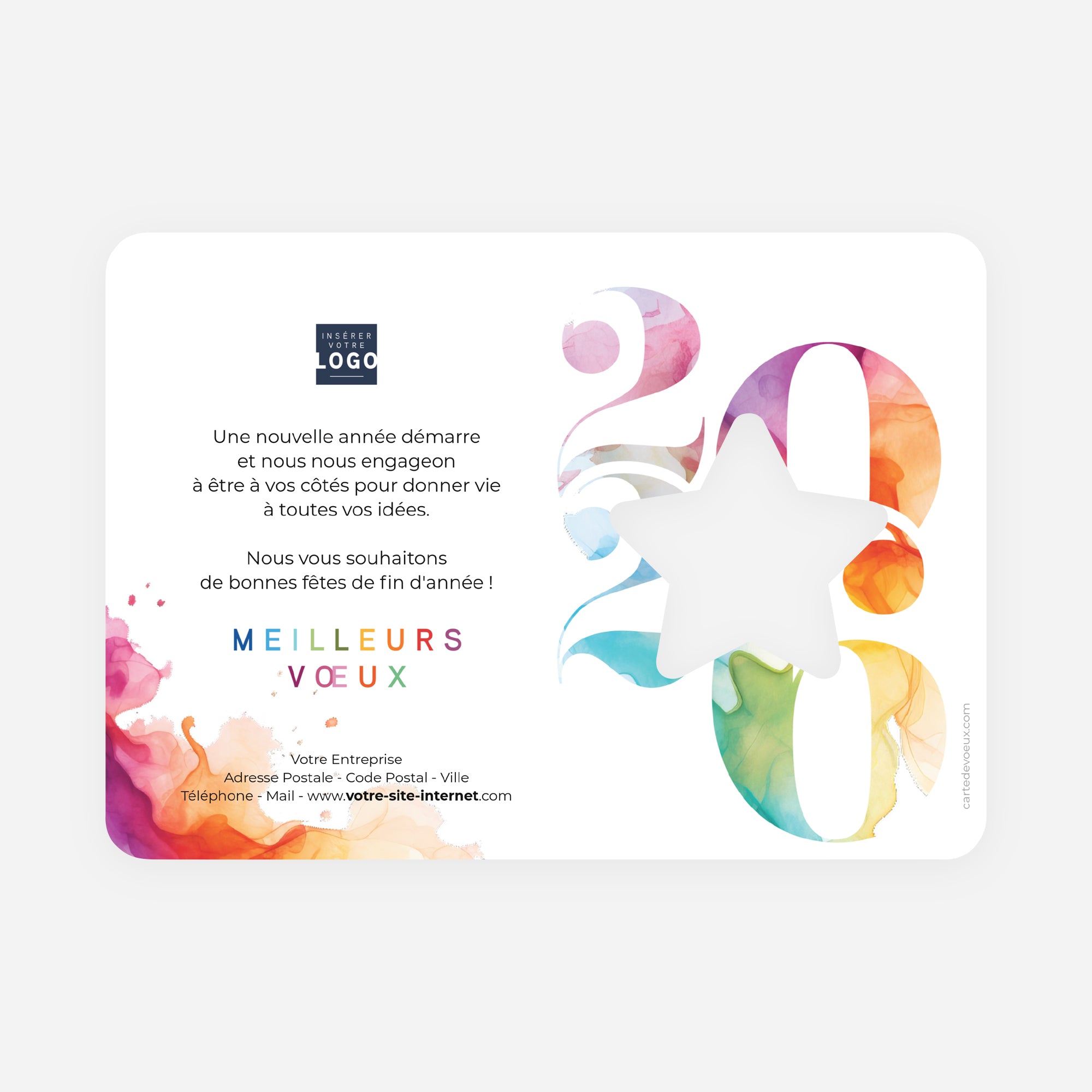 Palette de Joie | Vœux professionnels • Carte de voeux • Horizontal étoile photo N° 2