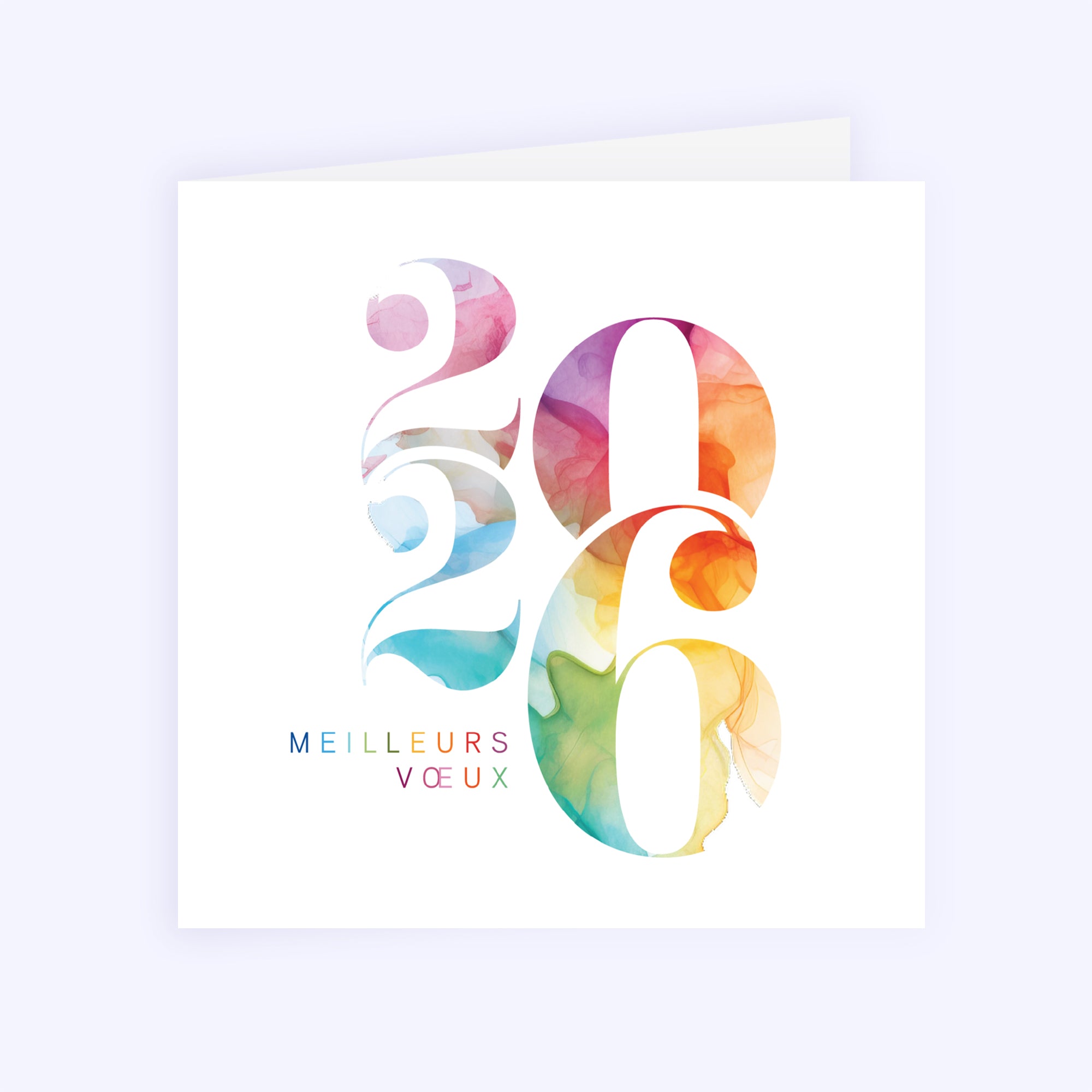 Palette de Joie | Vœux professionnels • Carte de voeux • Carré double photo N° 1