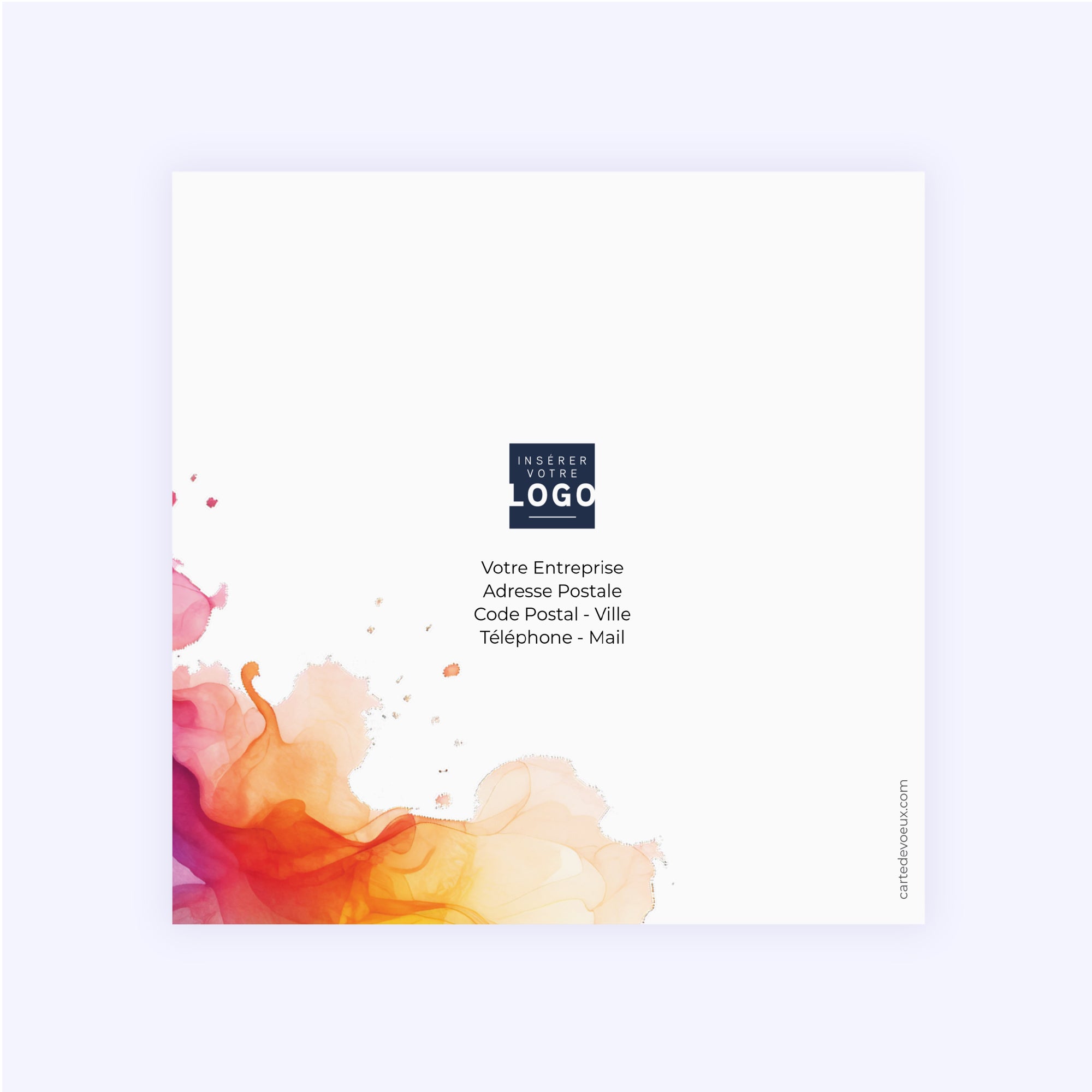 Palette de Joie | Vœux professionnels • Carte de voeux • Carré double photo N° 3