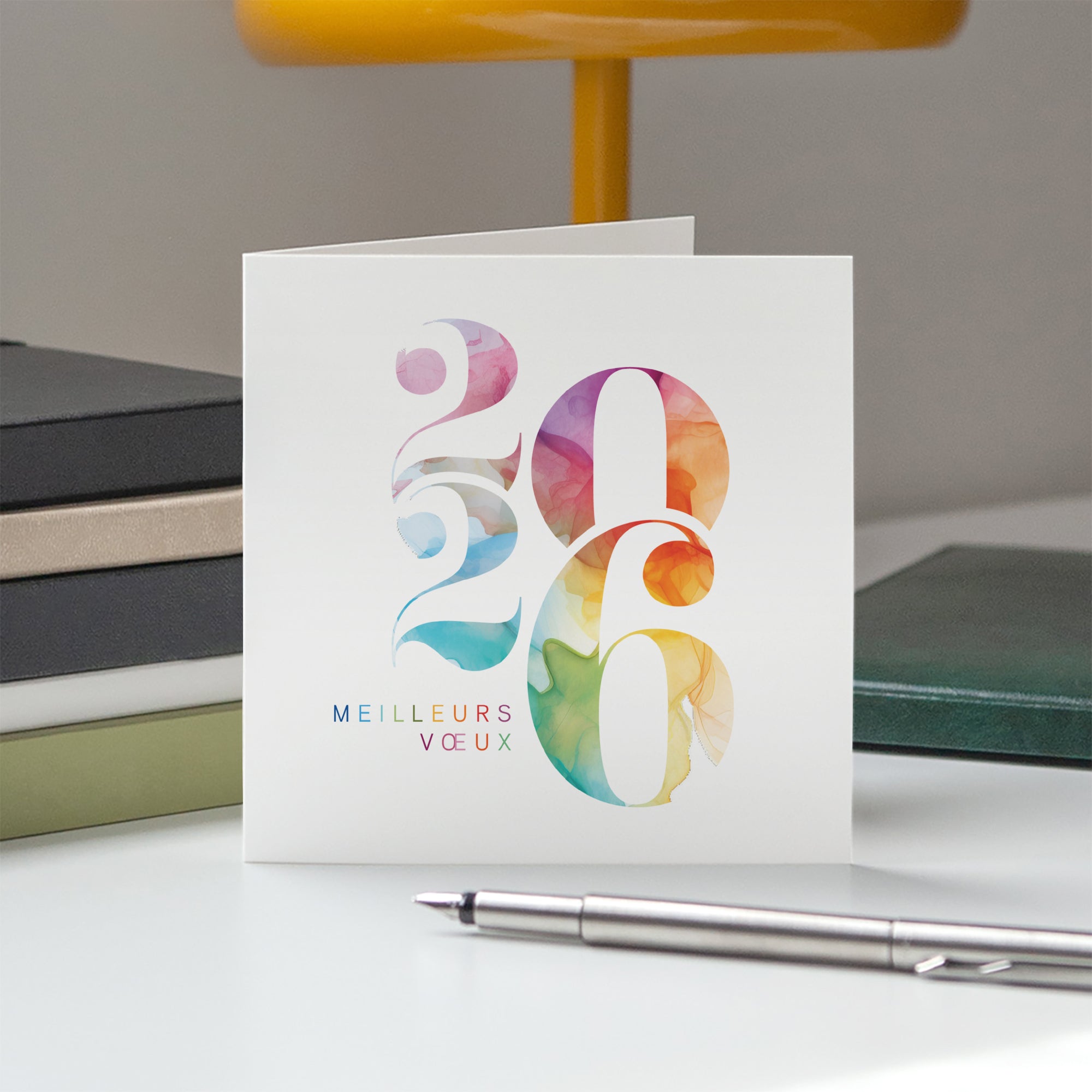 Palette de Joie | Vœux professionnels • Carte de voeux • Carré double photo N° 5