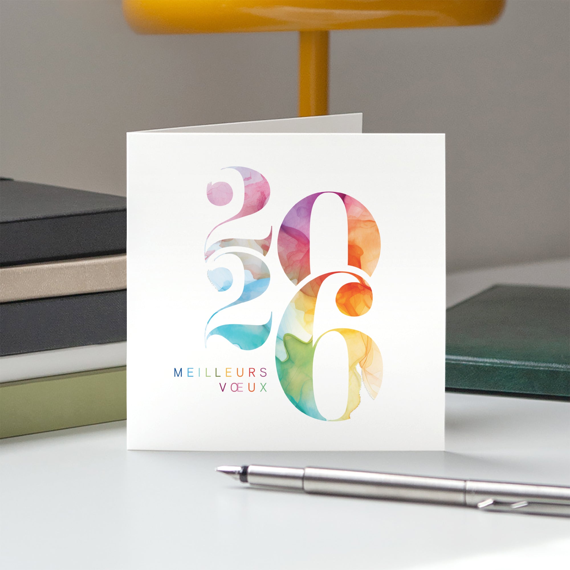 Palette de Joie | Vœux professionnels • Carte de voeux • Carré double photo N° 5