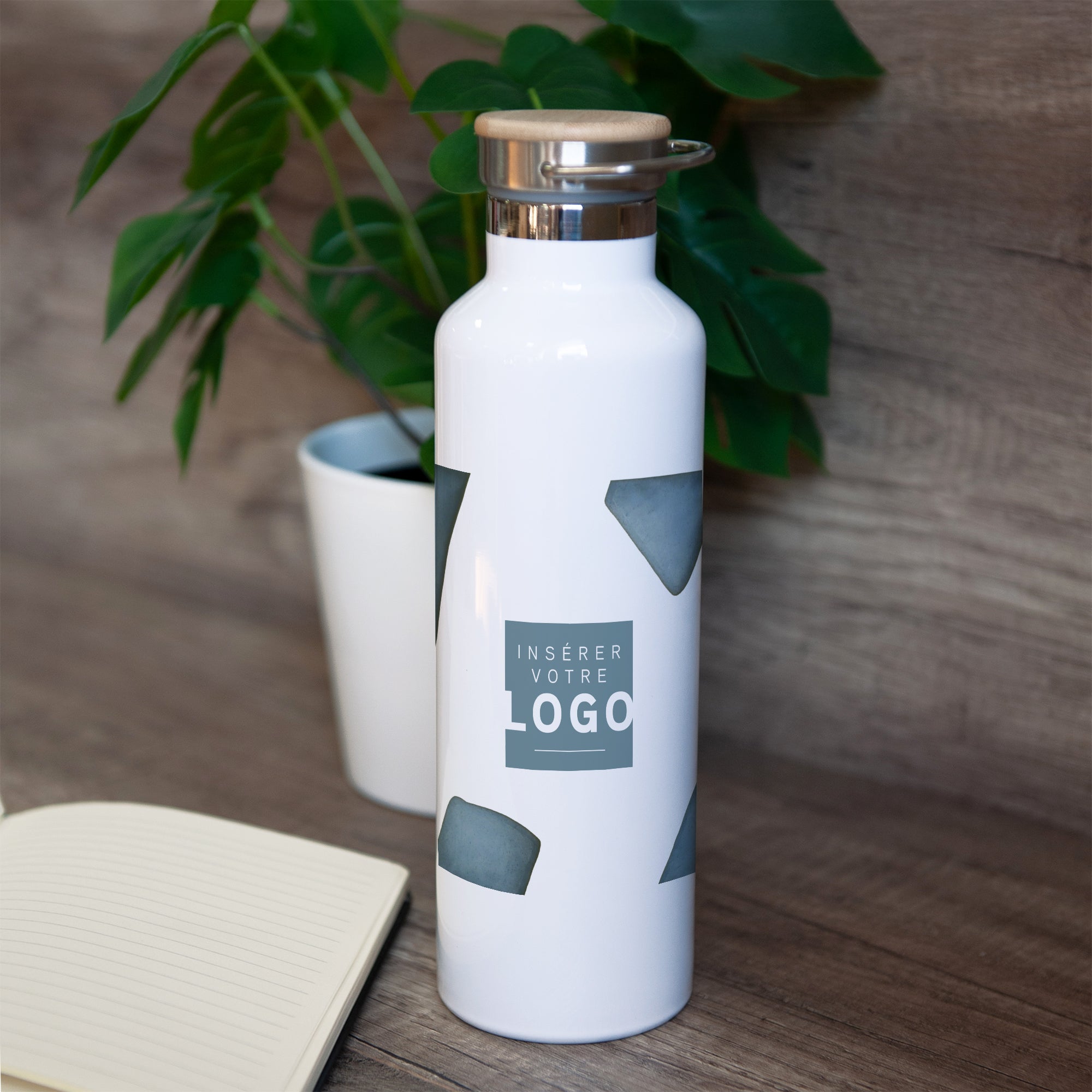 Bleu Brume | Vœux professionnels • Gourde • 75 cl photo N° 2