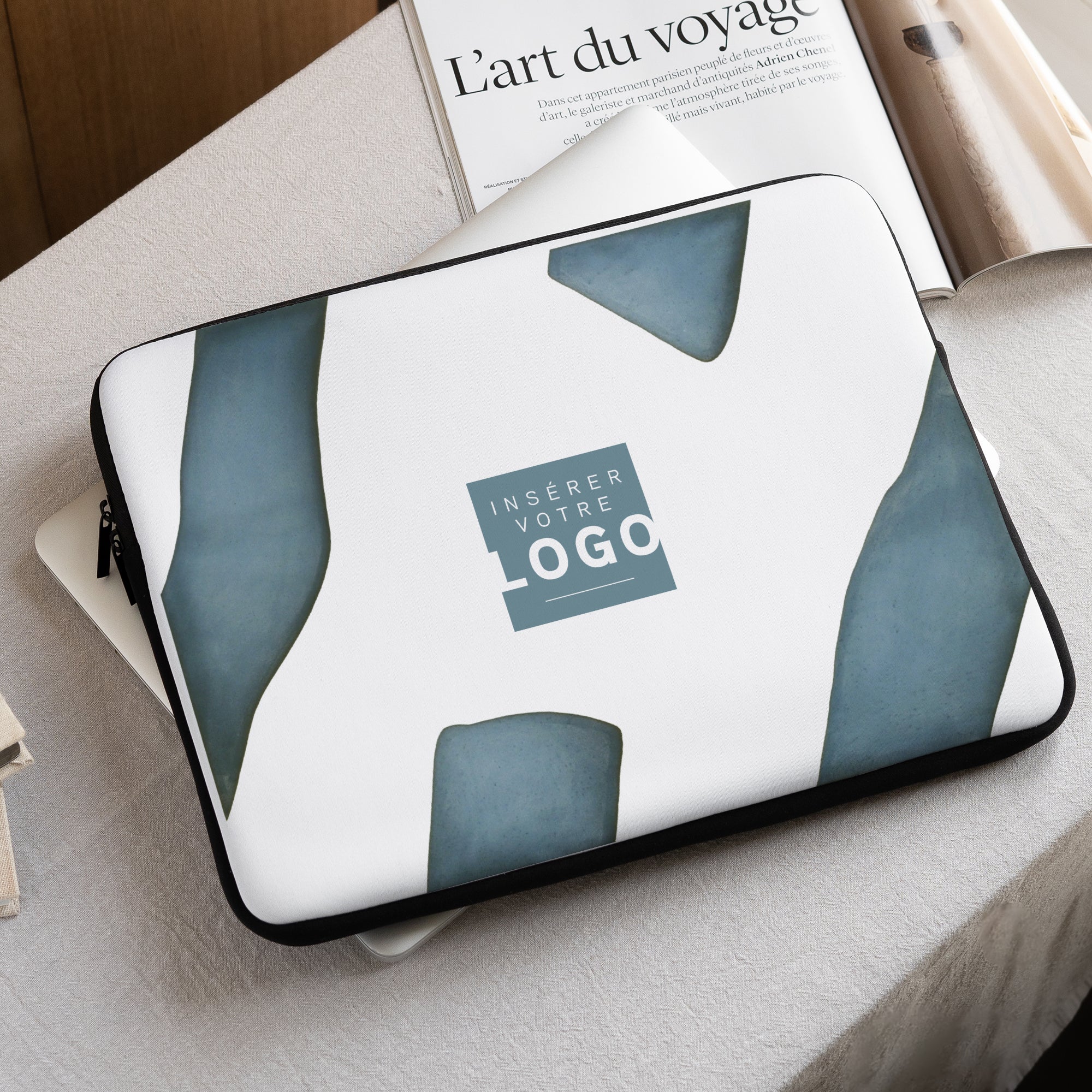 Bleu Brume | Cadeau entreprise • Housse ordinateur • 15 pouces photo N° 1