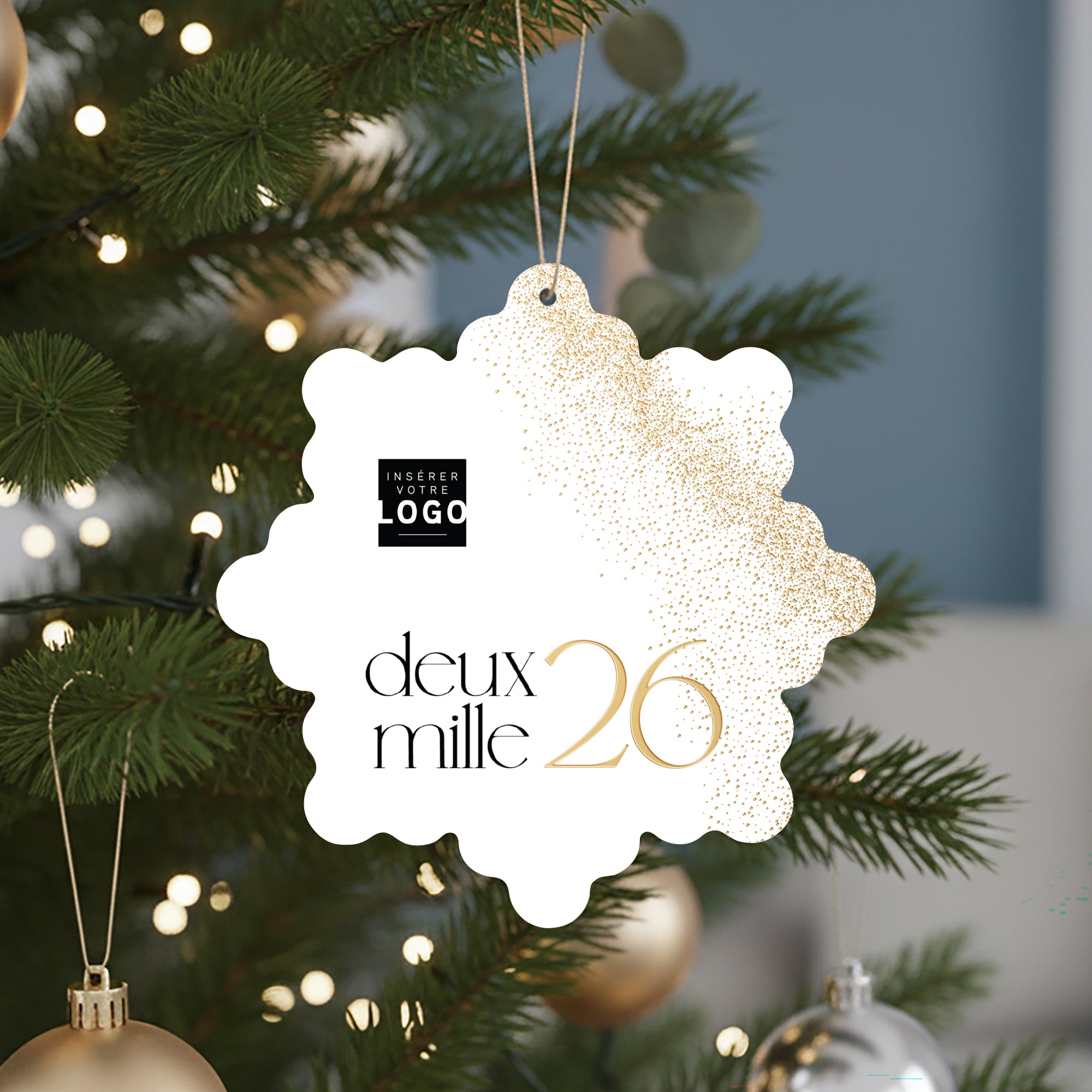 Reflets Précieux | Vœux professionnels • Boule de Noël papier • Flocon photo N° 4