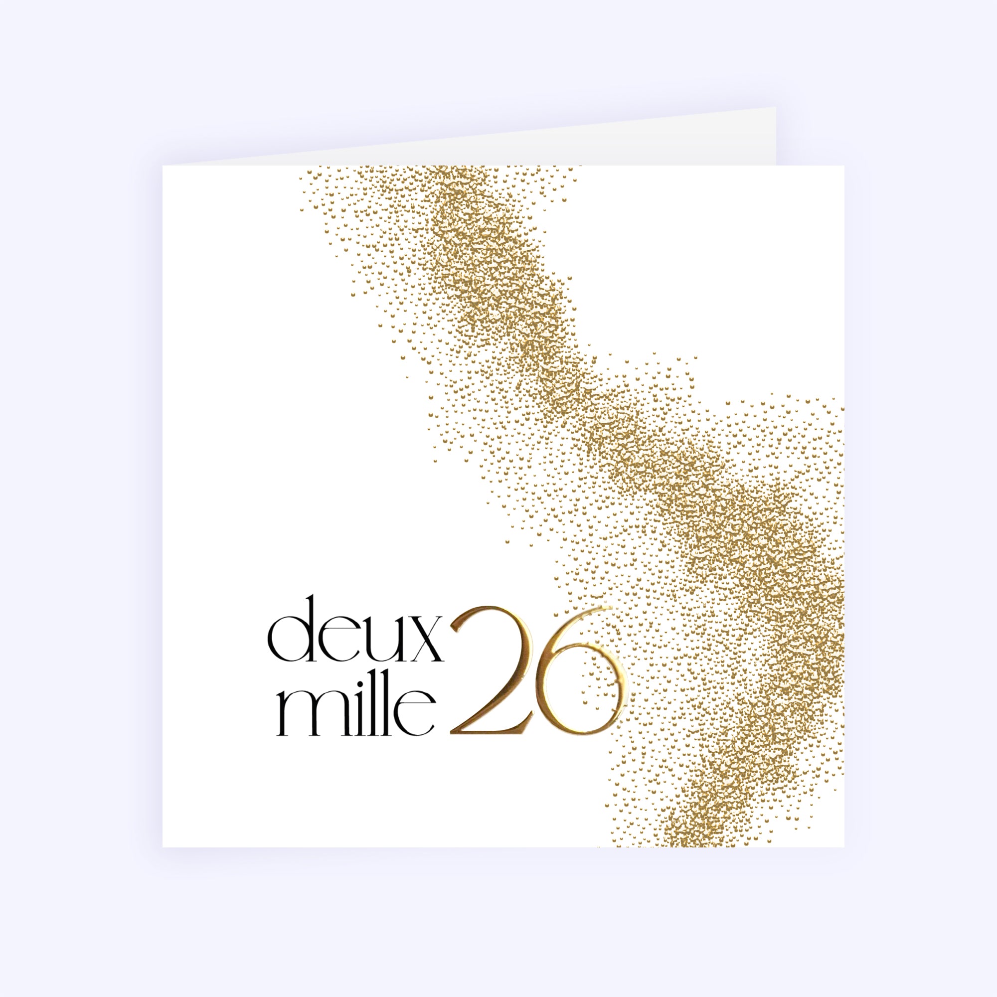 Reflets Précieux | Vœux professionnels • Carte de voeux dorure • Carré double photo N° 1