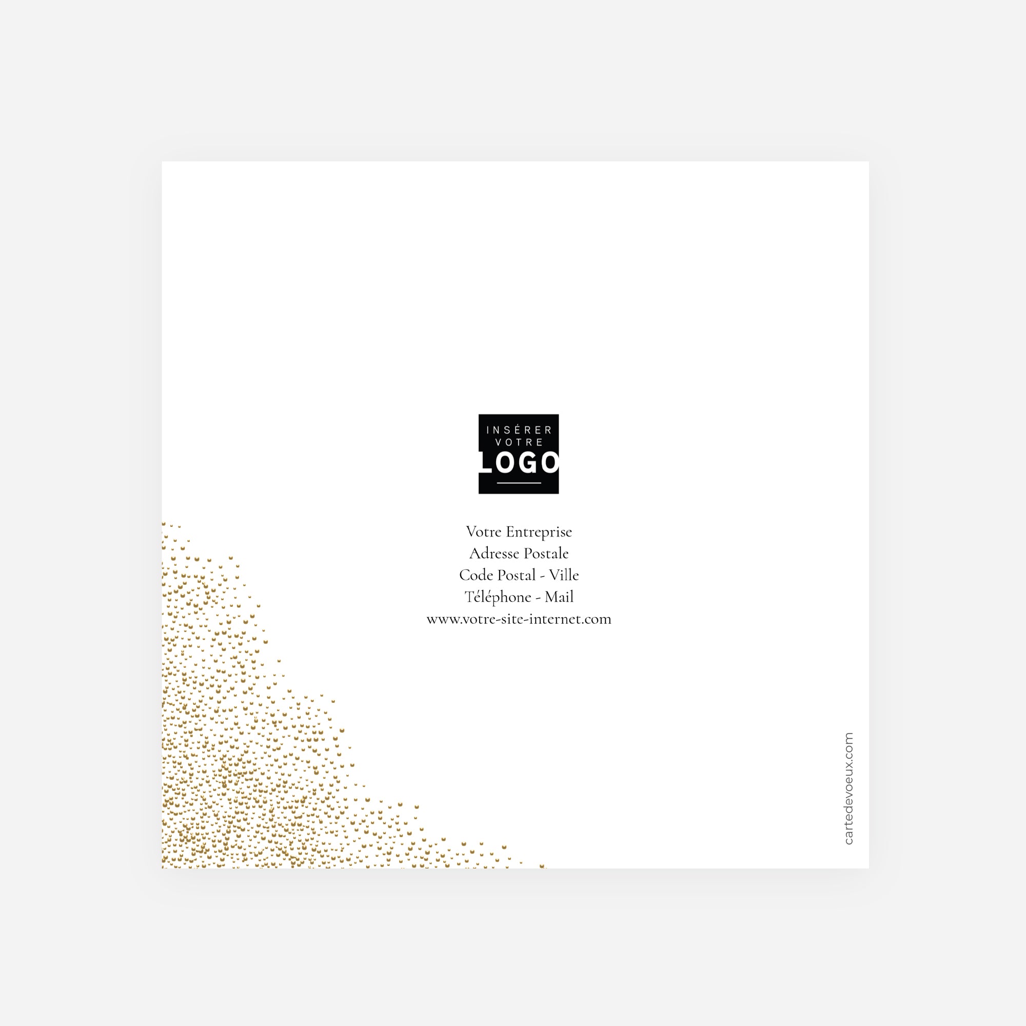 Reflets Précieux | Vœux professionnels • Carte de voeux dorure • Carré double photo N° 3