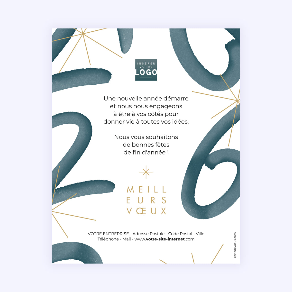 Bleu Astral | Vœux professionnels • Carte virtuelle • eCard Image photo N° 1