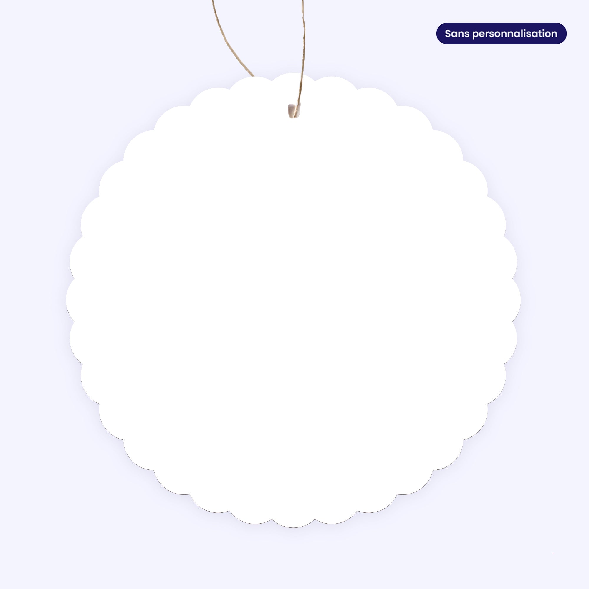 Bleu Astral | Vœux professionnels • Boule de Noël papier • Ronde photo N° 3