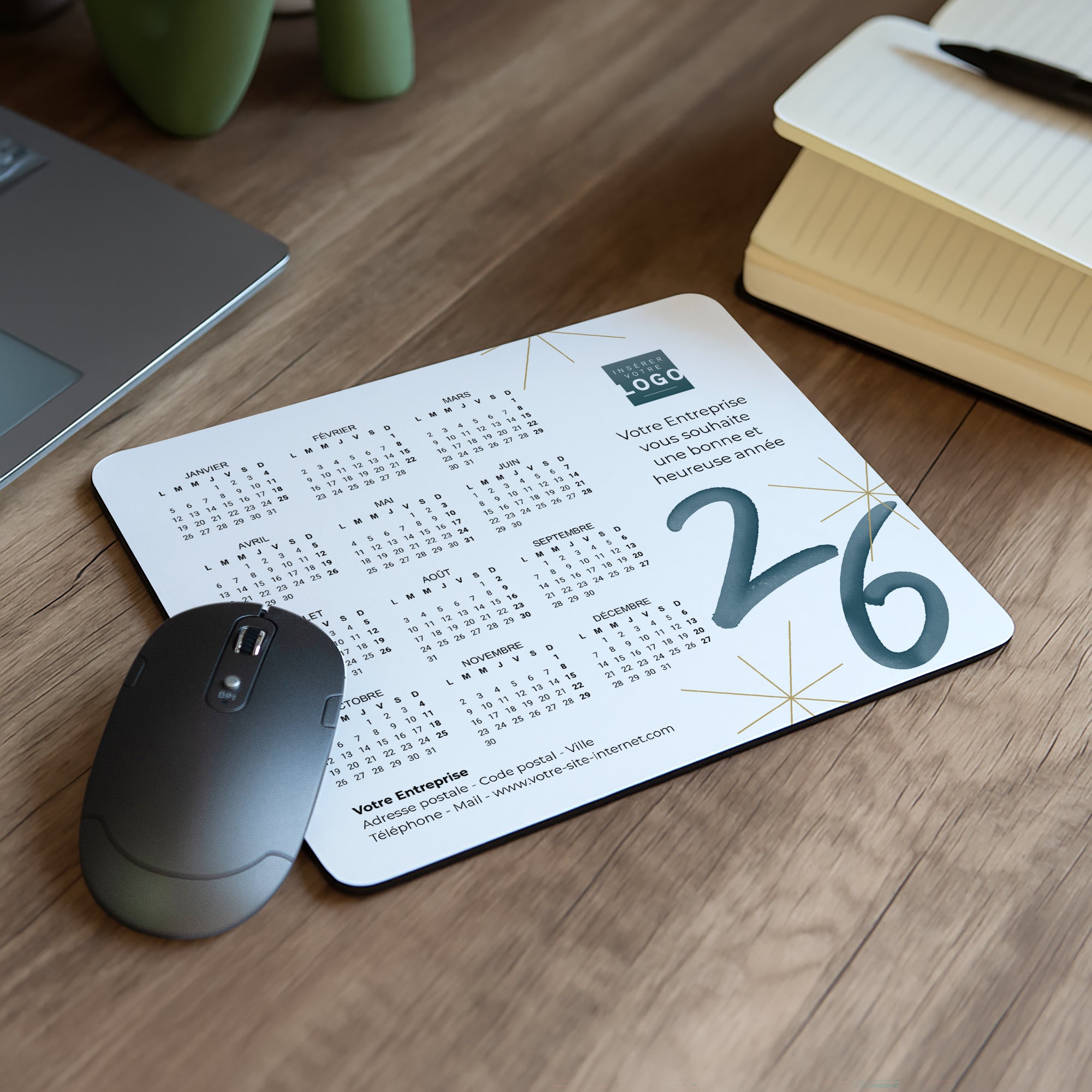 Bleu Astral | Cadeau entreprise • Tapis de souris • 23 x 19,6 cm photo N° 1