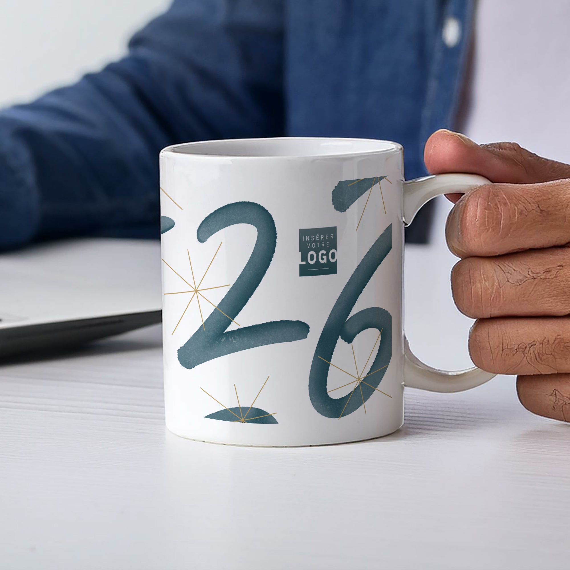 Bleu Astral | Cadeau entreprise • Mug • Ø 8 x 9,5 cm photo N° 2