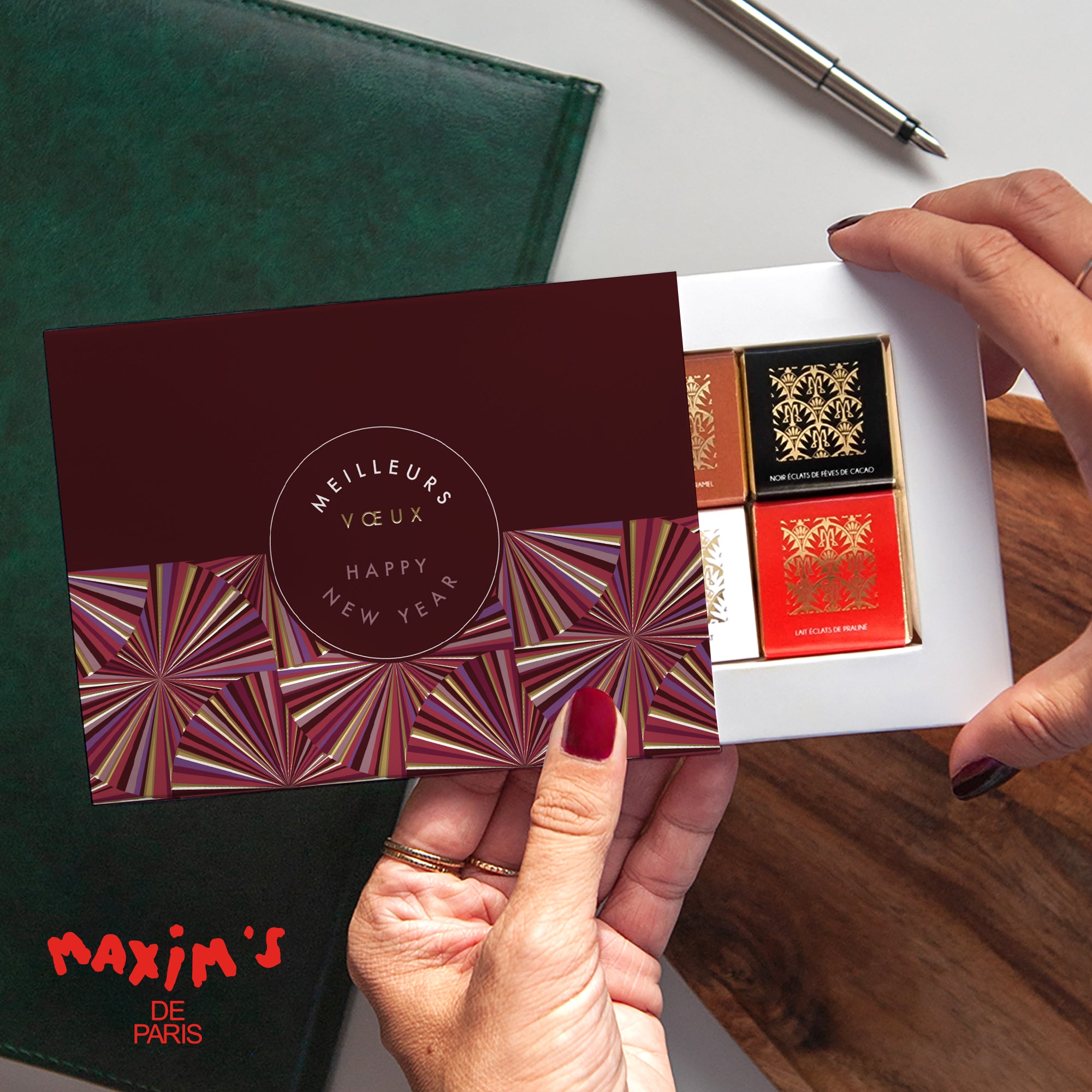 Ronde Hypnotique | Vœux professionnels • Boite chocolat personnalisée • Maxim's de Paris photo N° 1