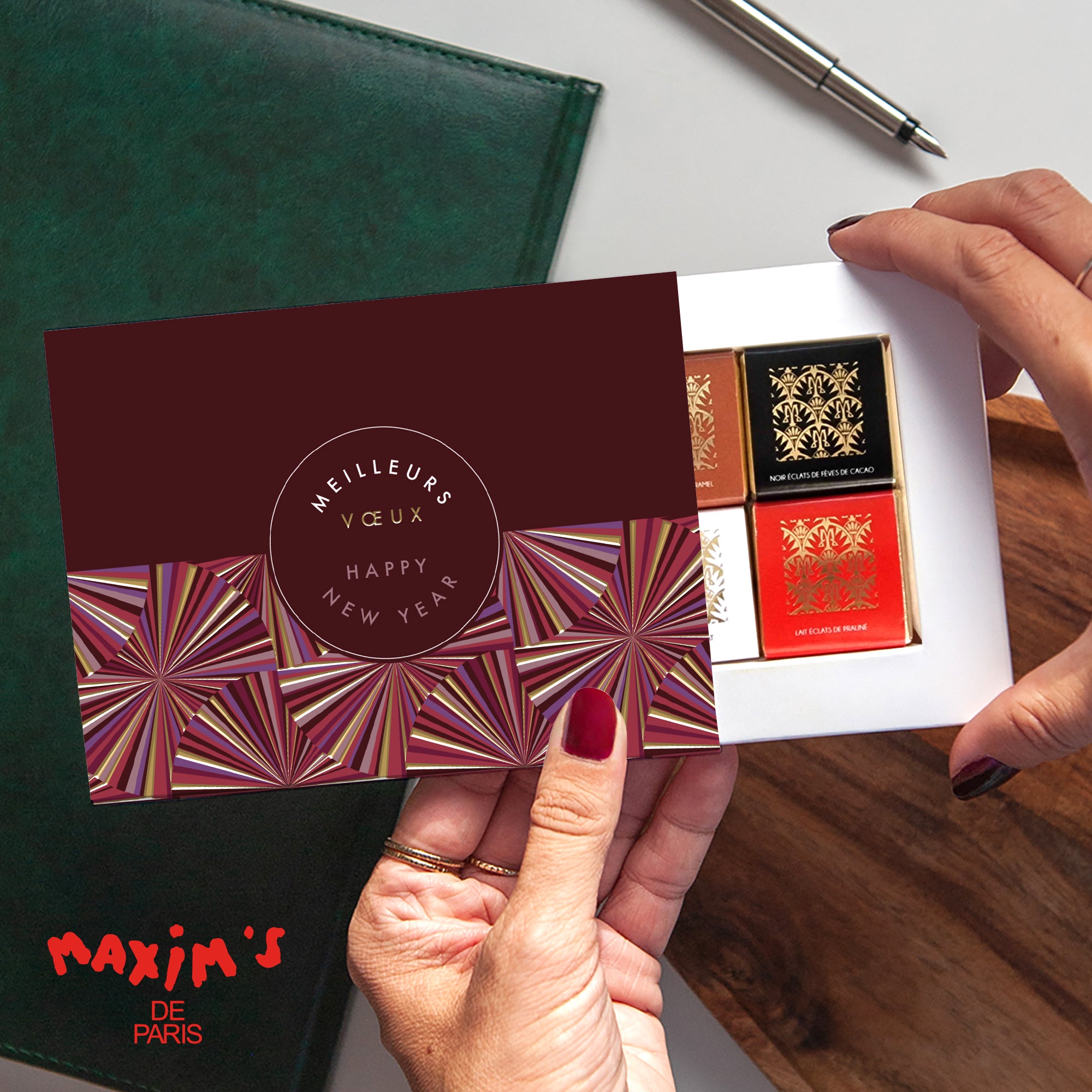 Ronde Hypnotique | Vœux professionnels • Boite chocolat personnalisée • Maxim's de Paris photo N° 1