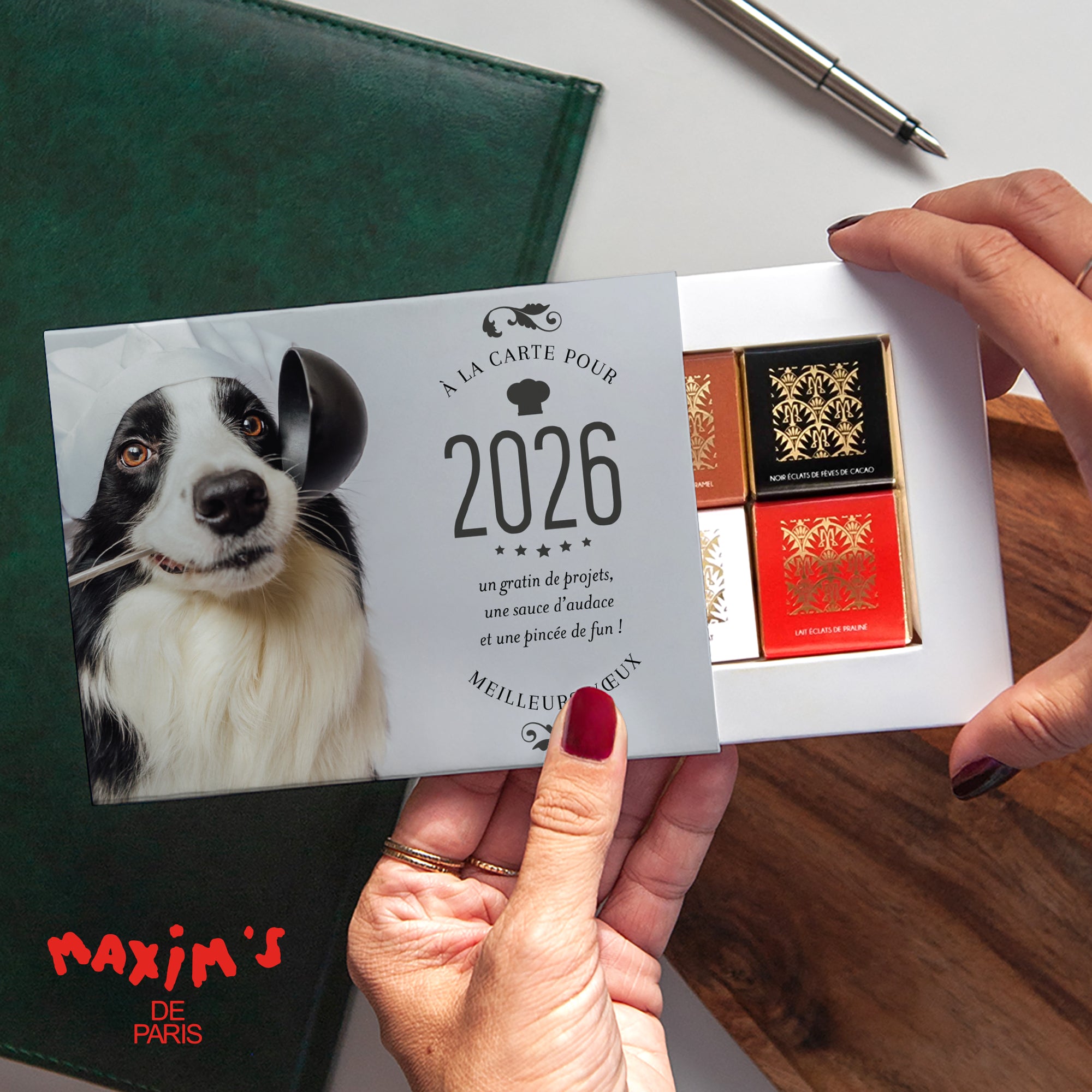 Saveurs de Fête | Vœux professionnels • Boite chocolat personnalisée • Maxim's de Paris photo N° 1