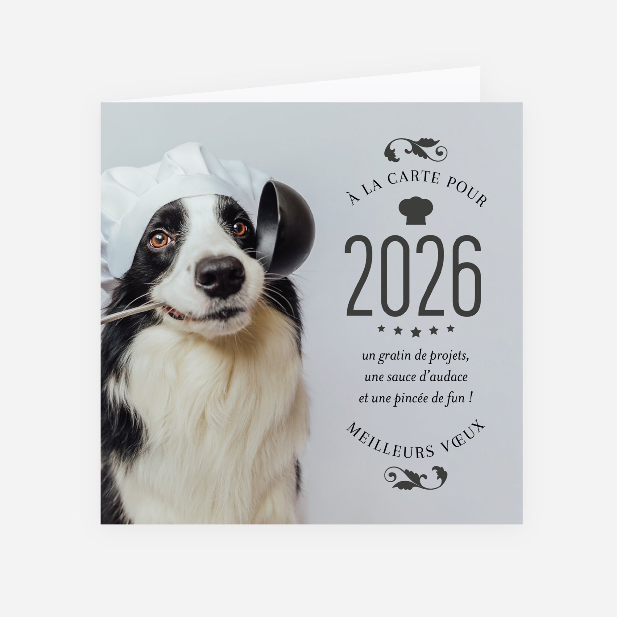 Saveurs de Fête | Vœux professionnels • Carte de voeux • Carré double photo N° 1