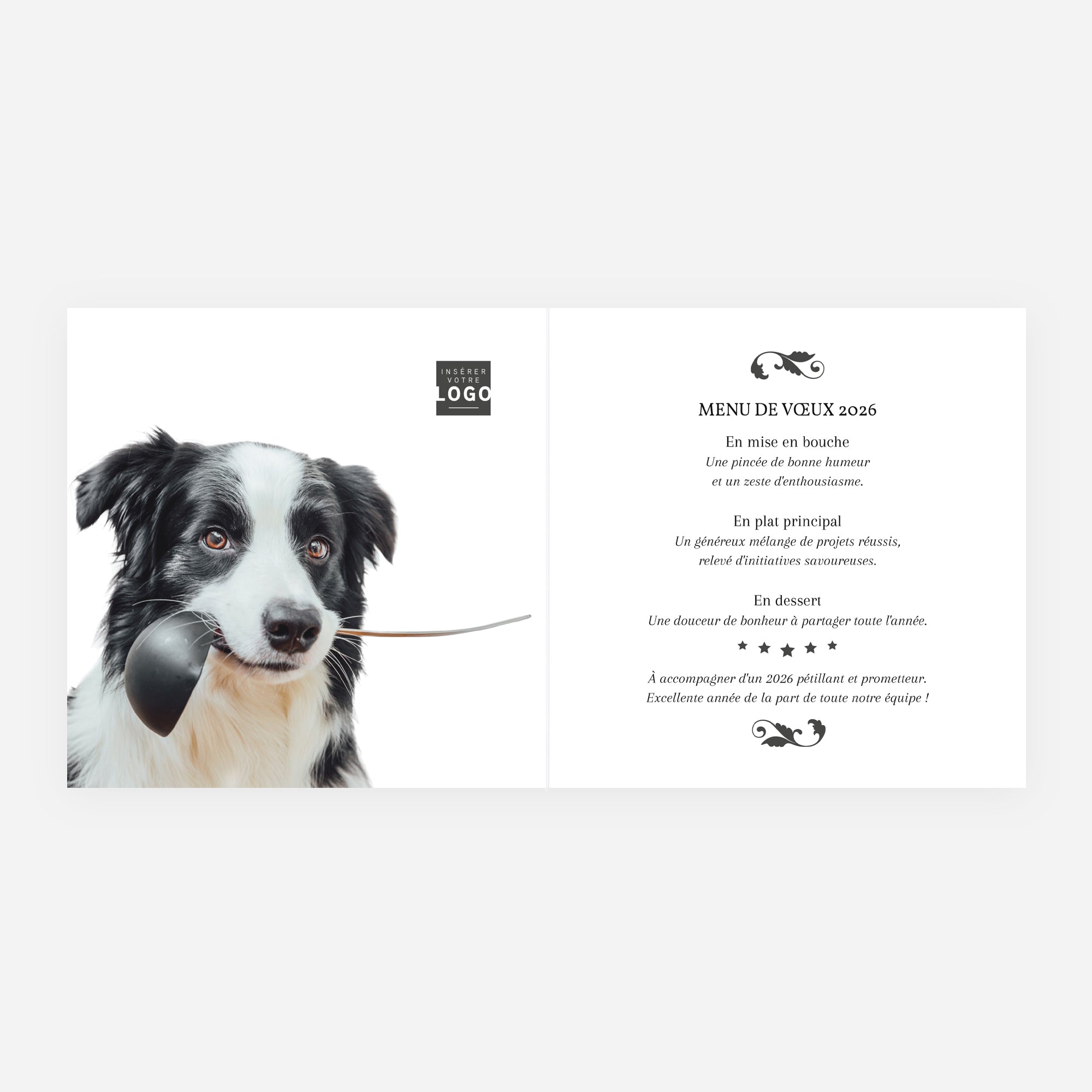 Saveurs de Fête | Vœux professionnels • Carte de voeux • Carré double photo N° 2