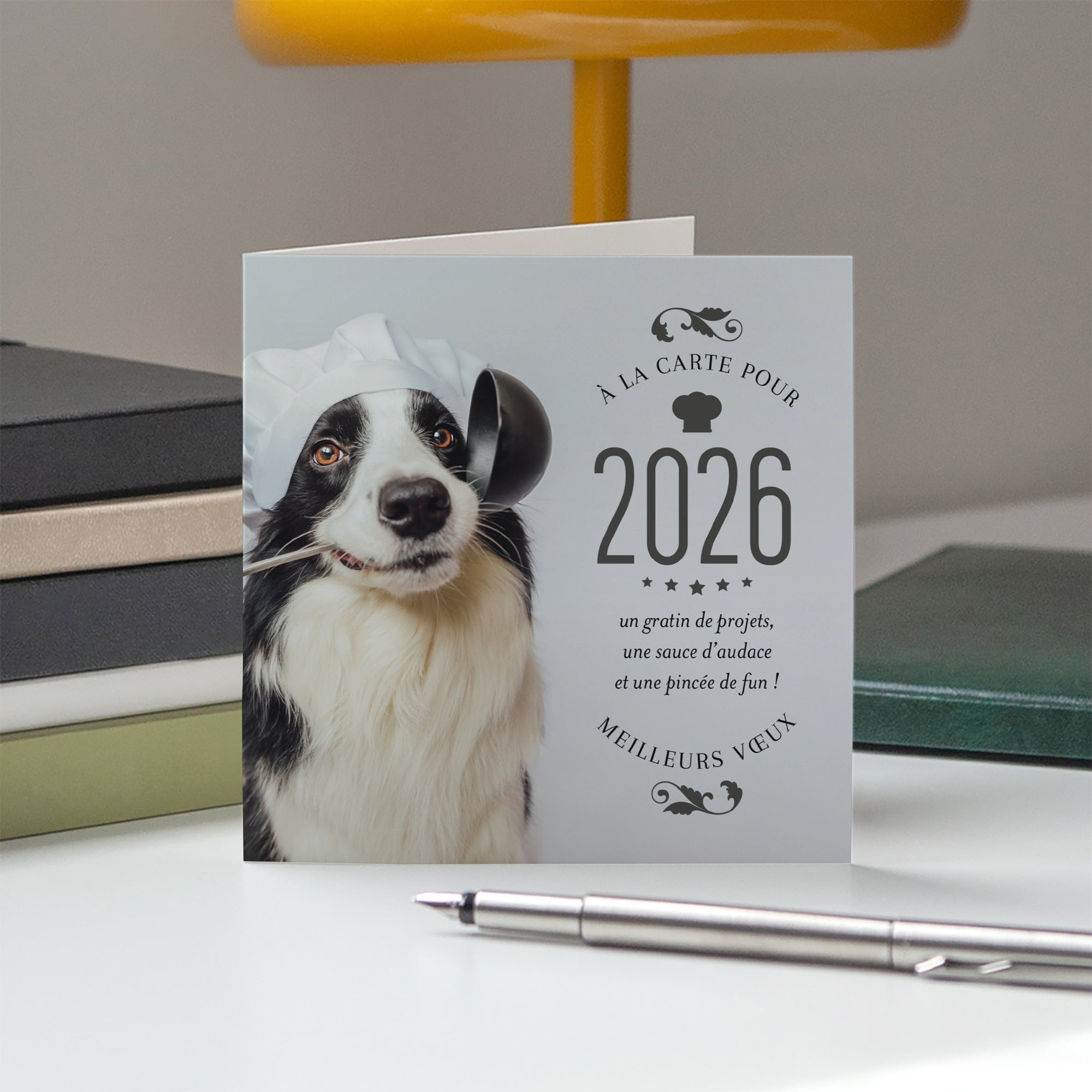 Saveurs de Fête | Vœux professionnels • Carte de voeux • Carré double photo N° 5