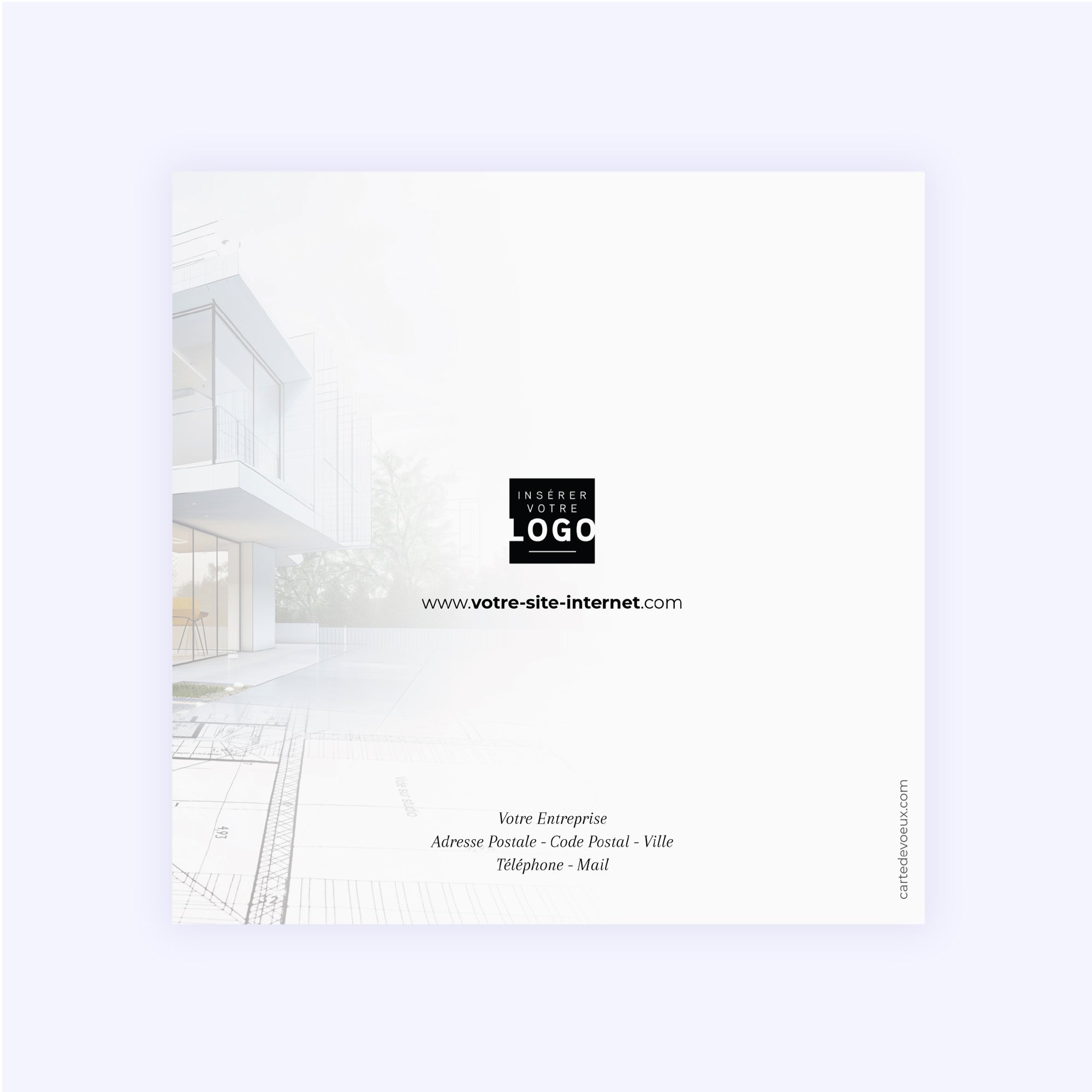 Vœux sur Mesure | Vœux professionnels • Carte de voeux • Carré double photo N° 3