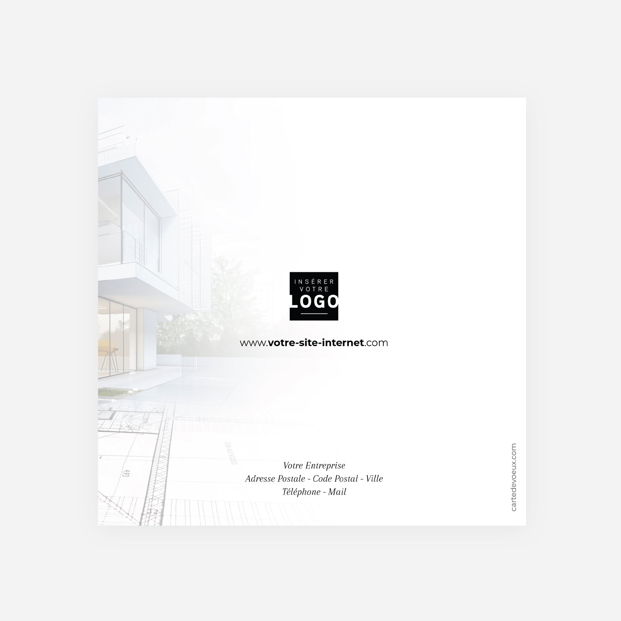 Vœux sur Mesure | Vœux professionnels • Carte de voeux • Carré double photo N° 3