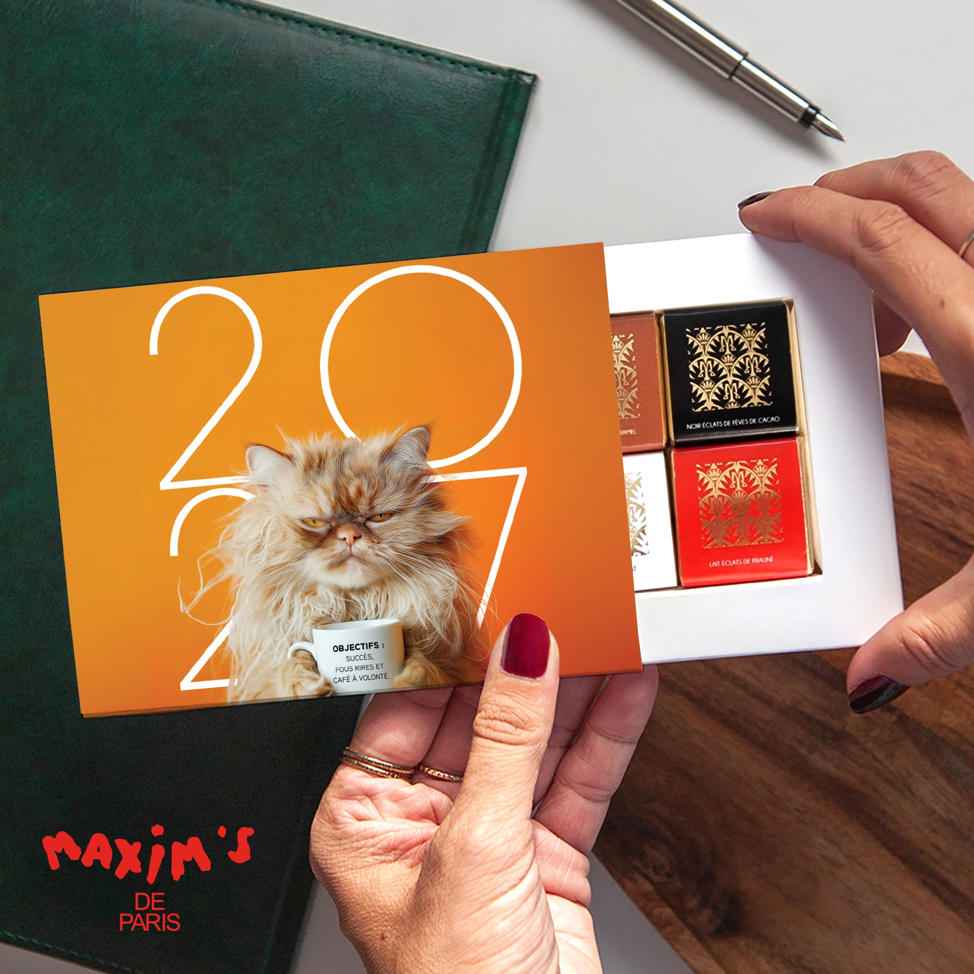 Objectif 2027 | Vœux professionnels • Boite chocolat personnalisée • Maxim's de Paris photo N° 1
