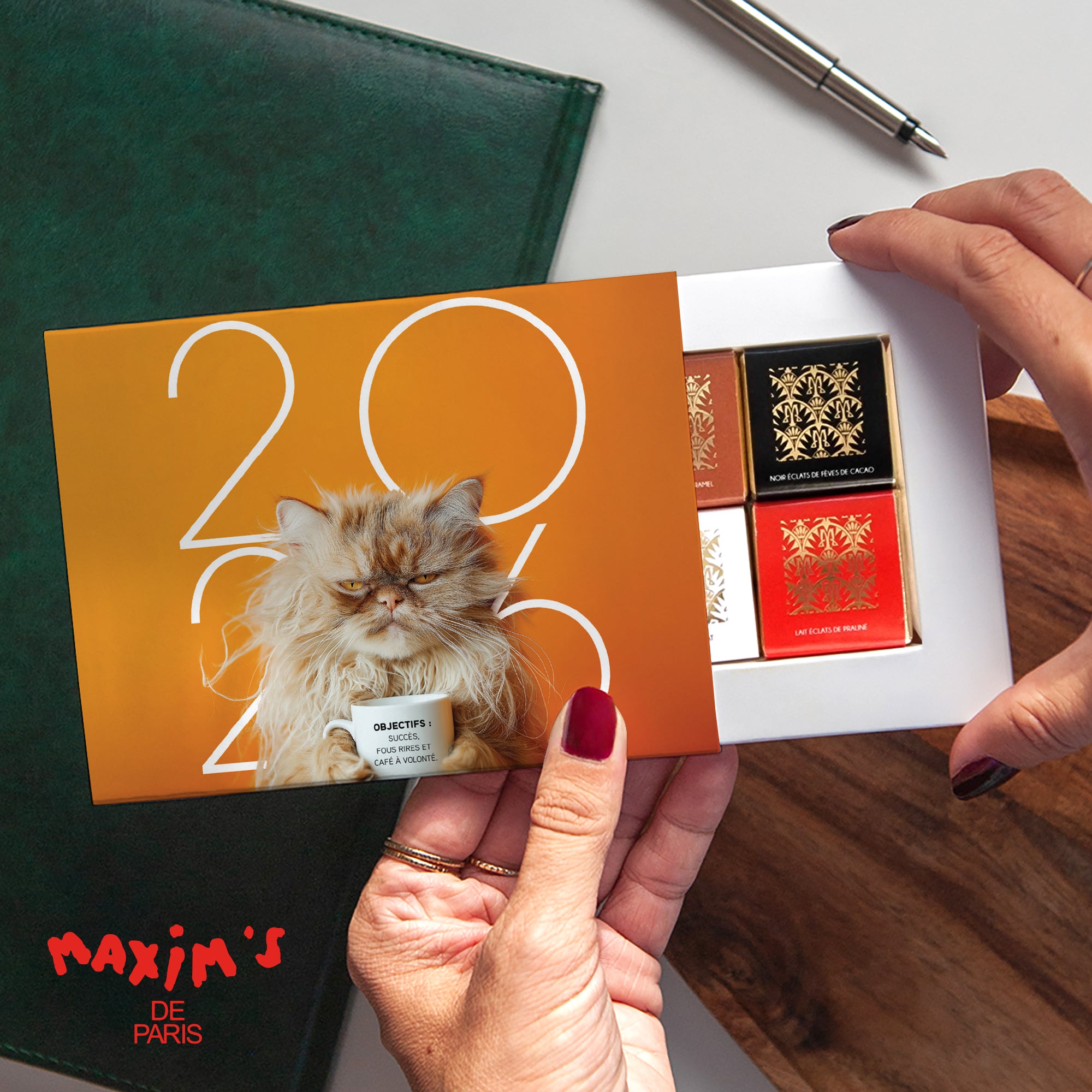 Objectif 2026 | Vœux professionnels • Boite chocolat personnalisée • Maxim's de Paris photo N° 1