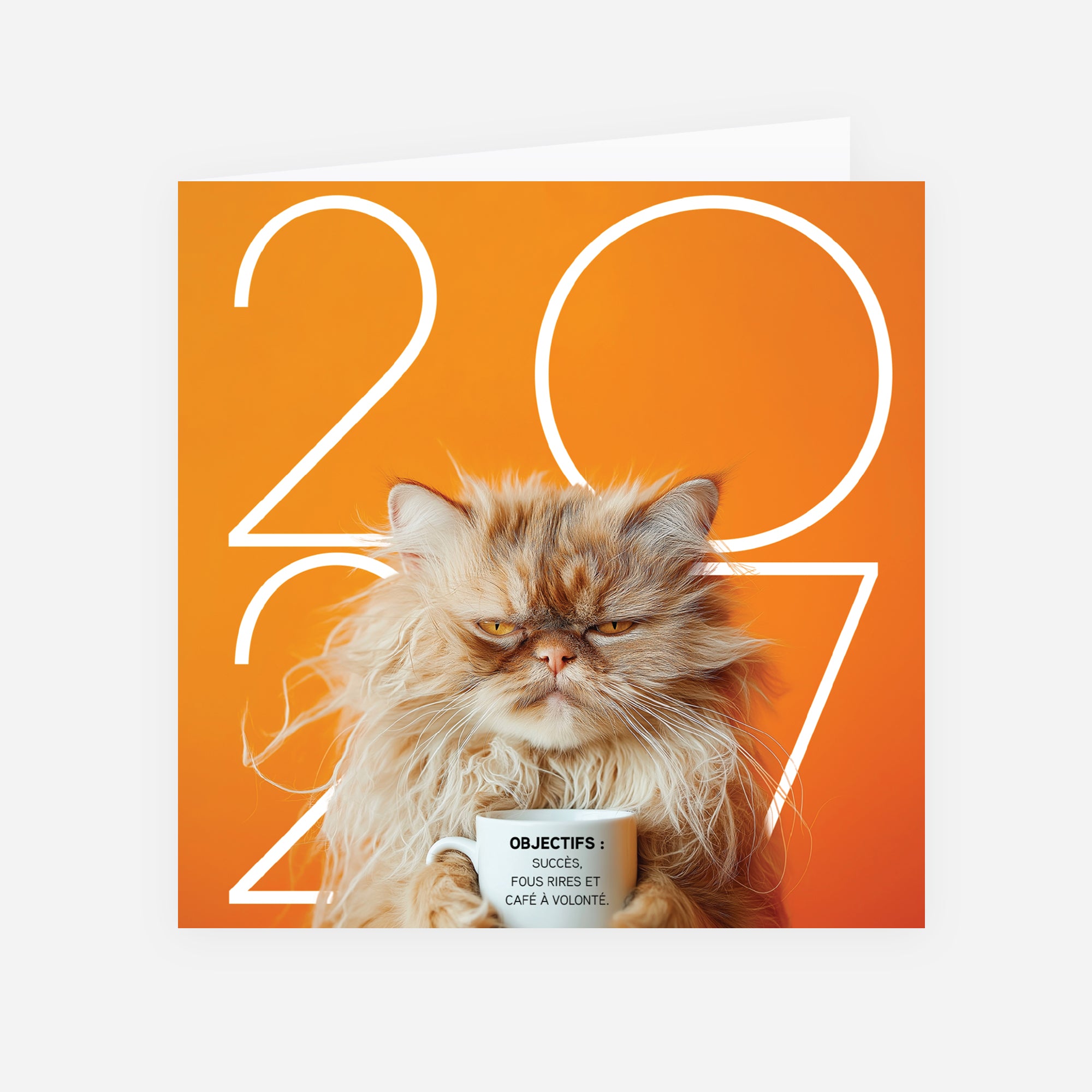Objectif 2027 | Vœux professionnels • Carte de voeux • Carré double photo N° 1