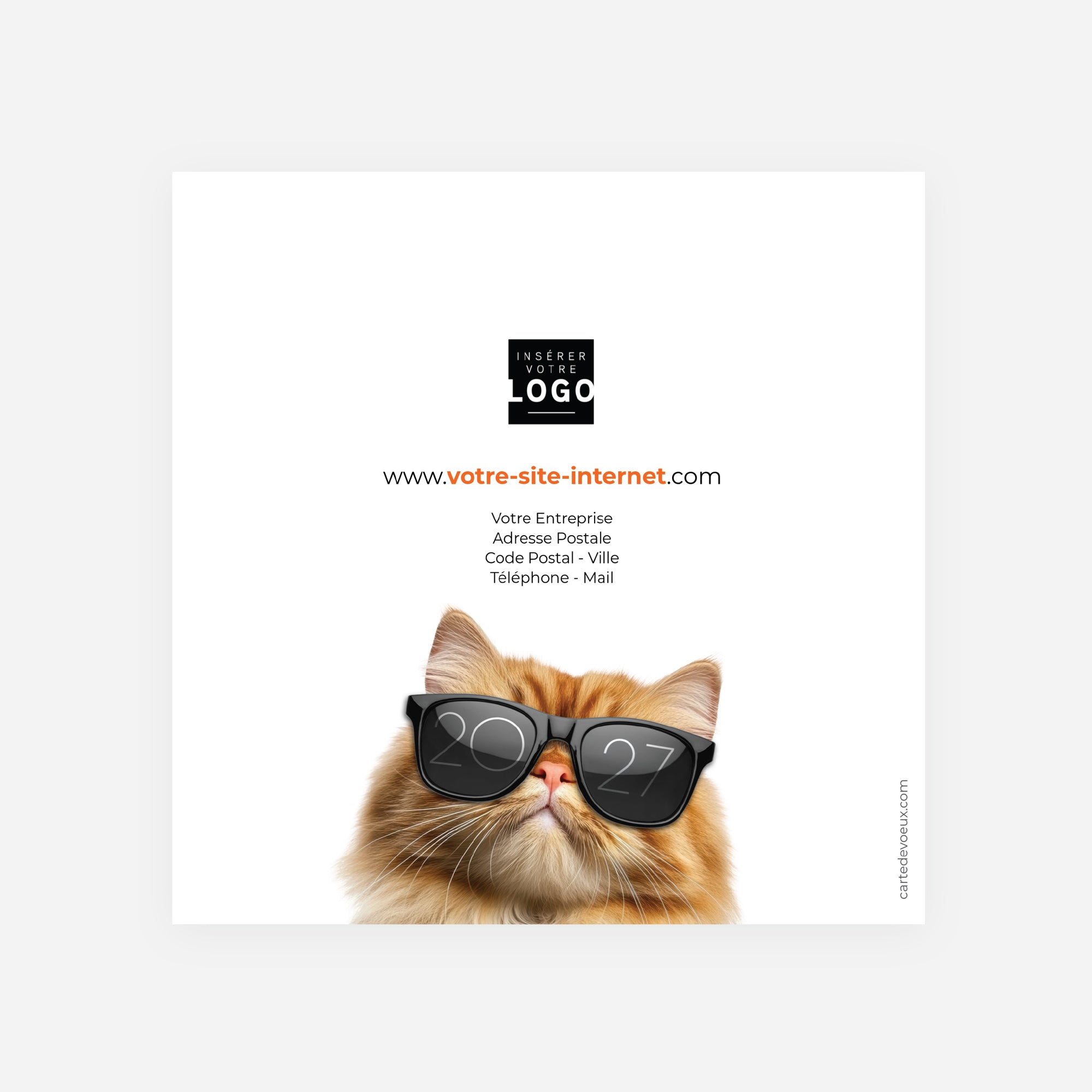 Objectif 2027 | Vœux professionnels • Carte de voeux • Carré double photo N° 3