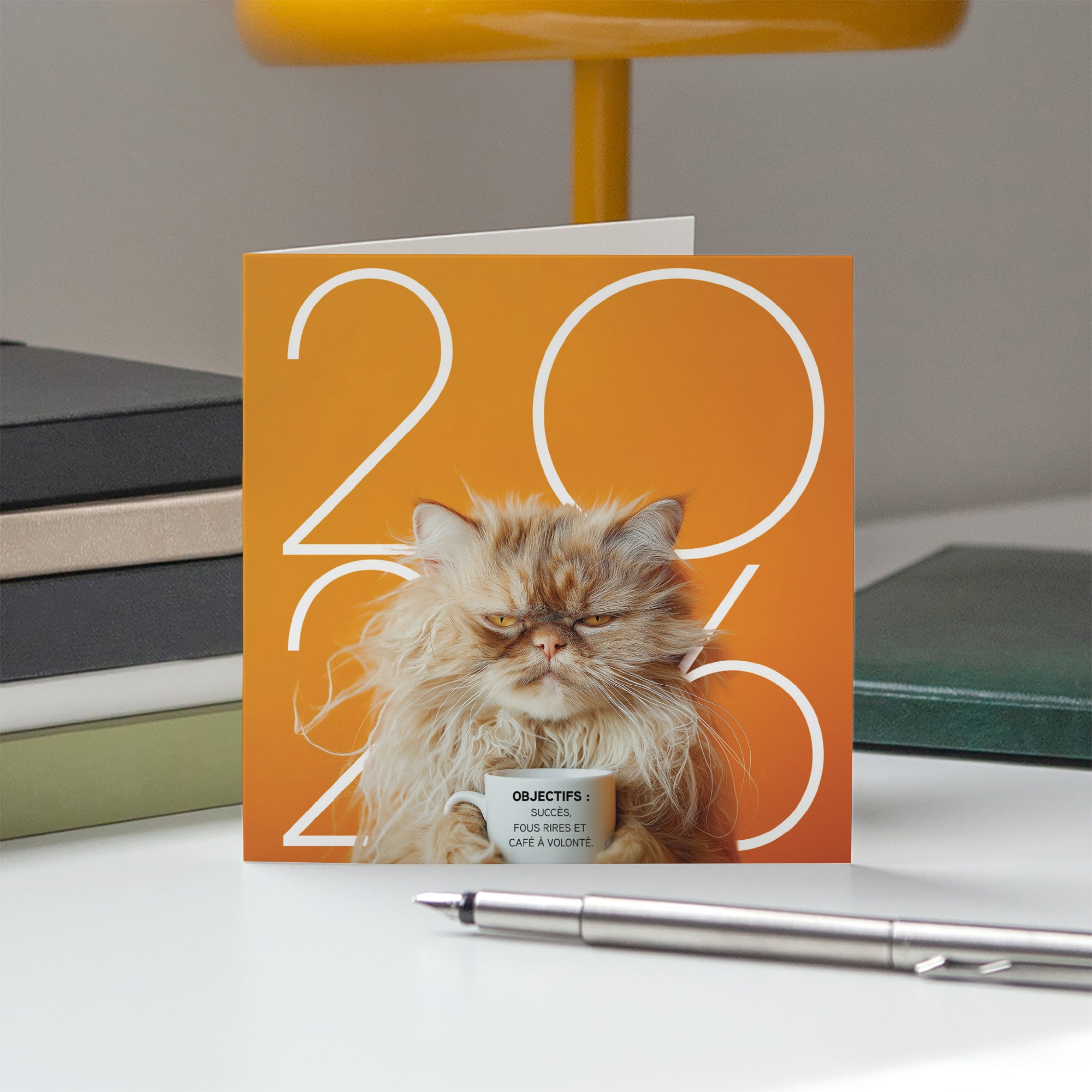Objectif 2027 | Vœux professionnels • Carte de voeux • Carré double photo N° 5