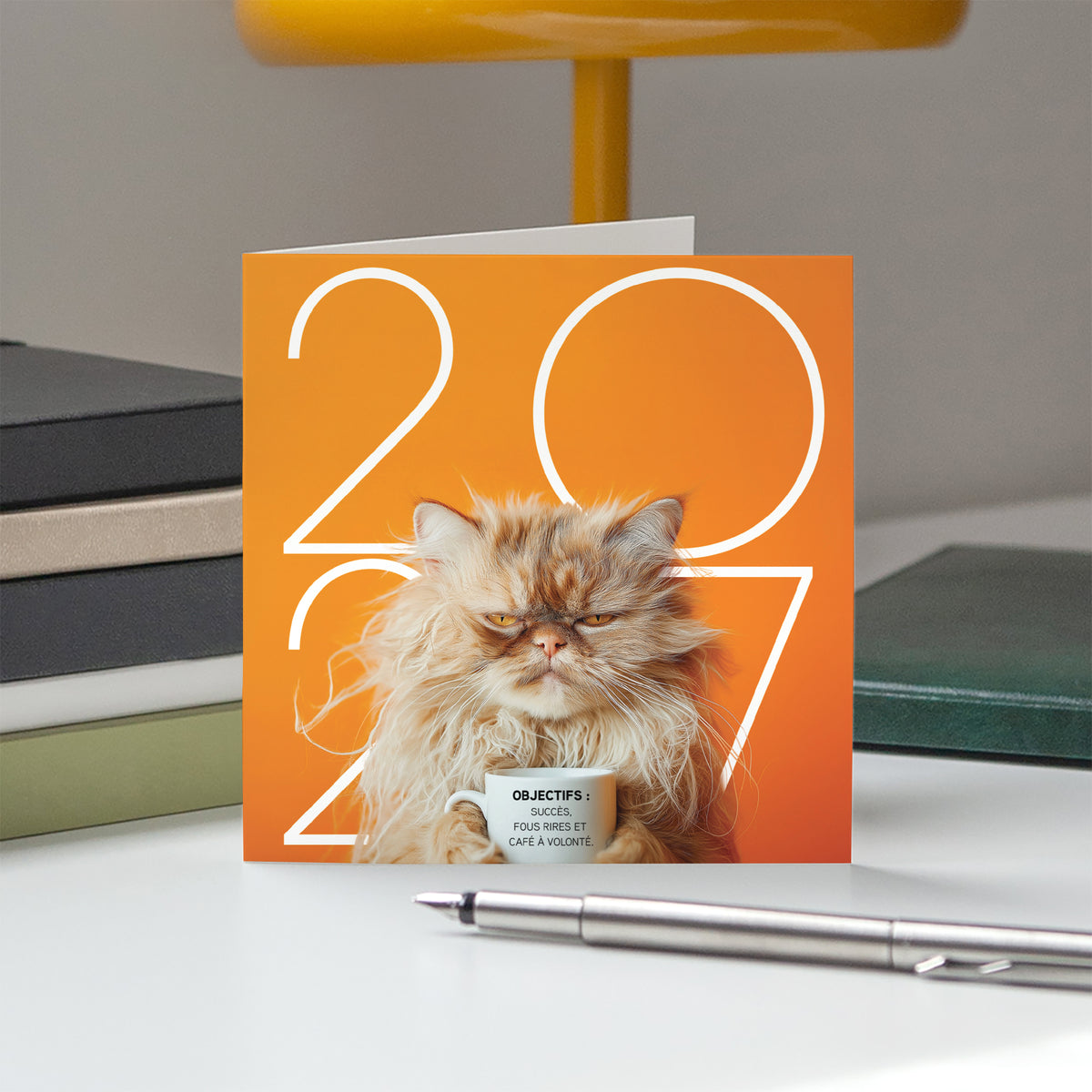 Objectif 2027 | Vœux professionnels • Carte de voeux • Carrée pliable photo N° 5