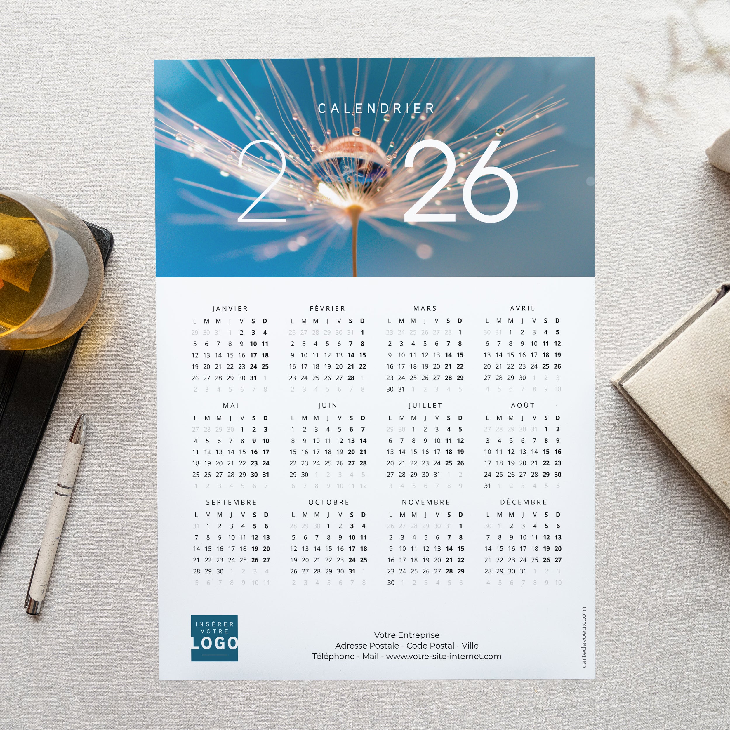 Équilibre Végétal | Vœux professionnels • Calendrier professionnel • A3 photo N° 1