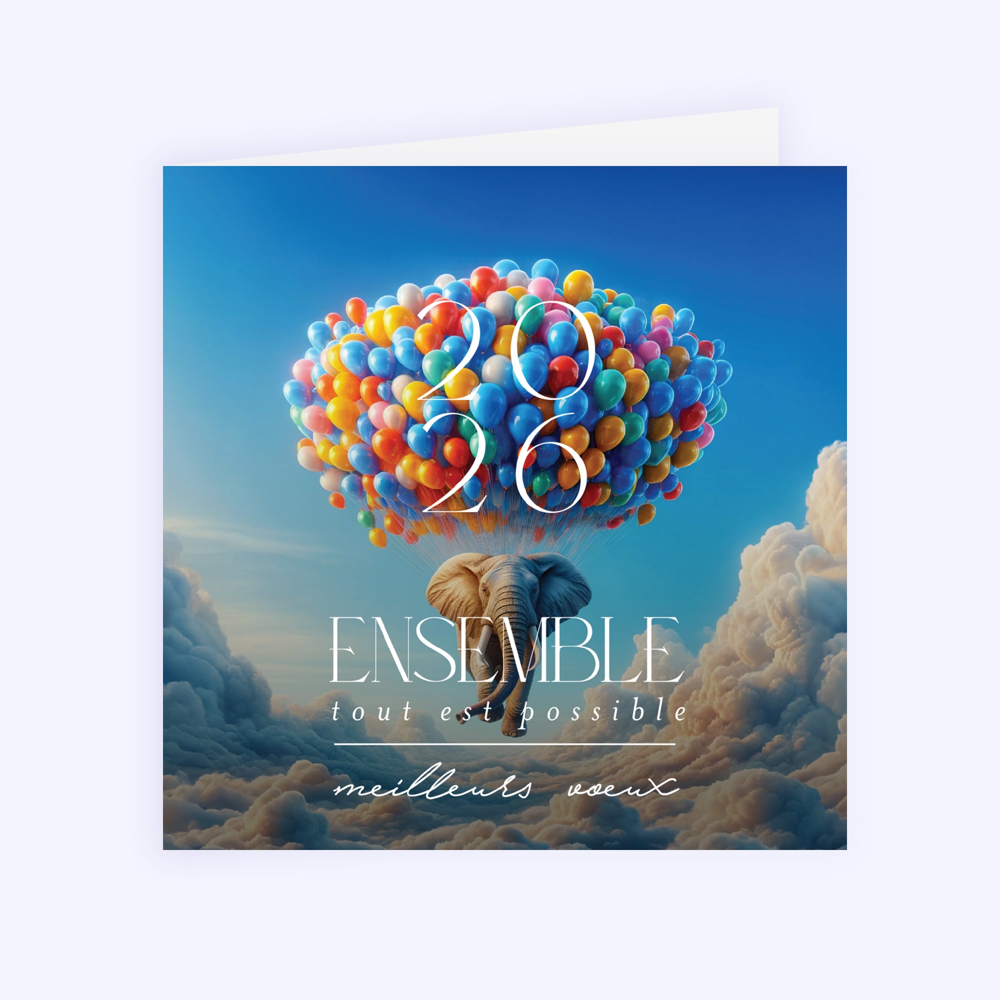 Cap sur l’Impossible | Vœux professionnels • Carte de voeux • Carré double photo N° 1