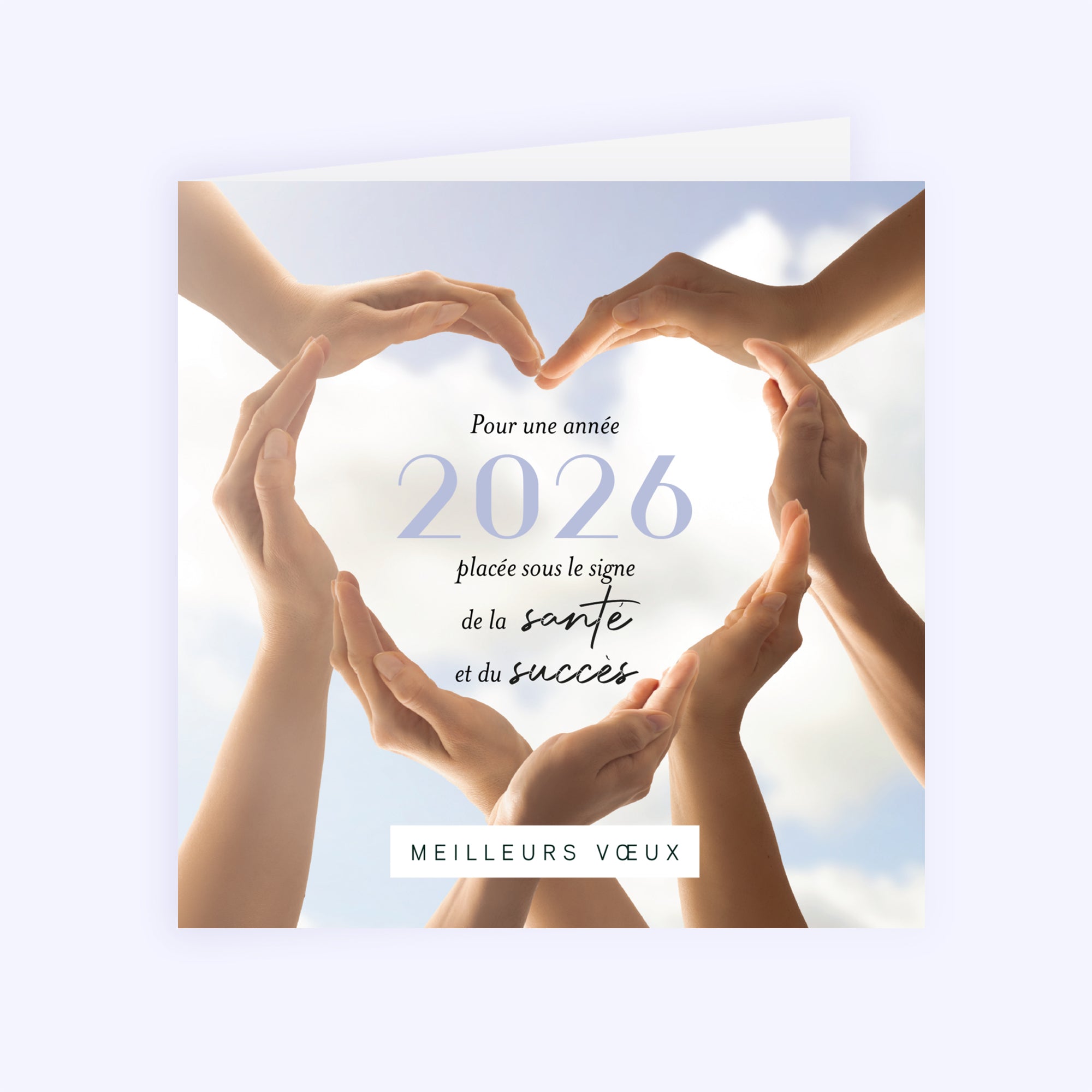 À la santé du succès | Vœux professionnels • Carte de voeux • Carré double photo N° 1